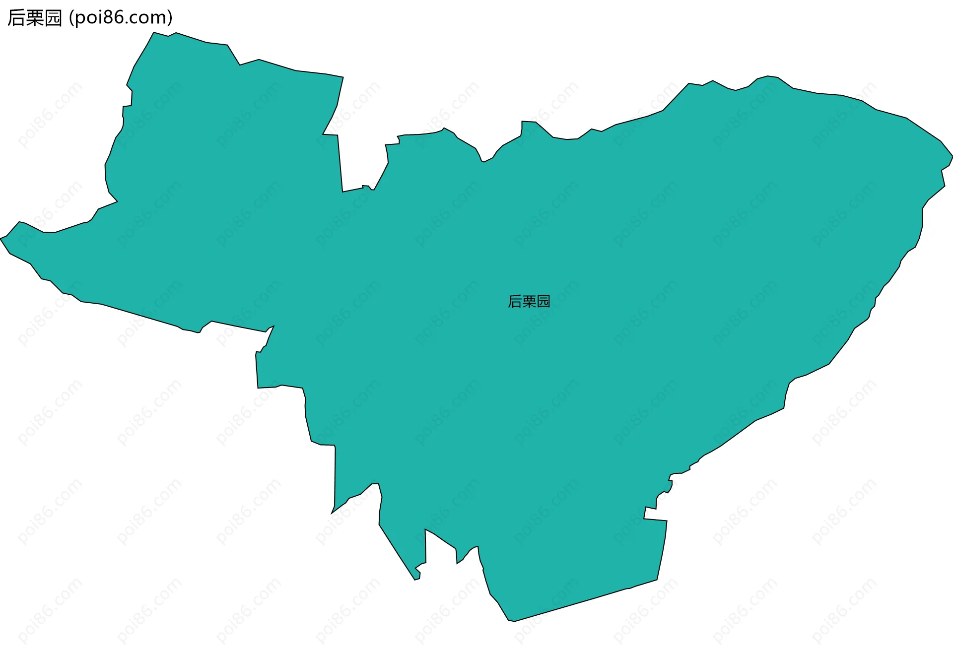 后栗园边界地图