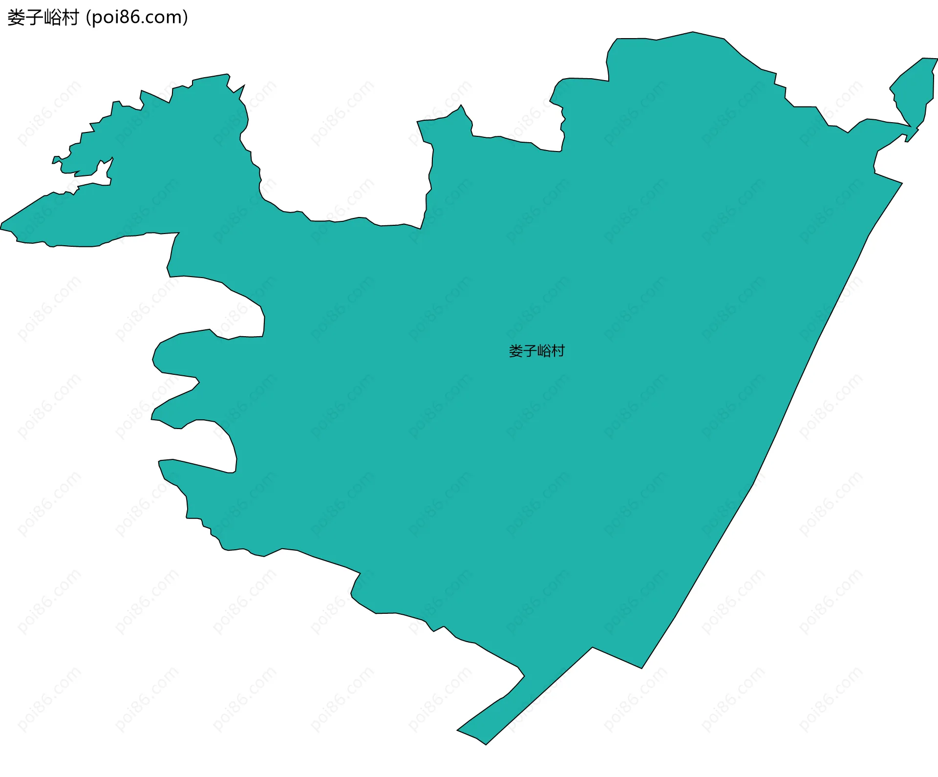 娄子峪村边界地图