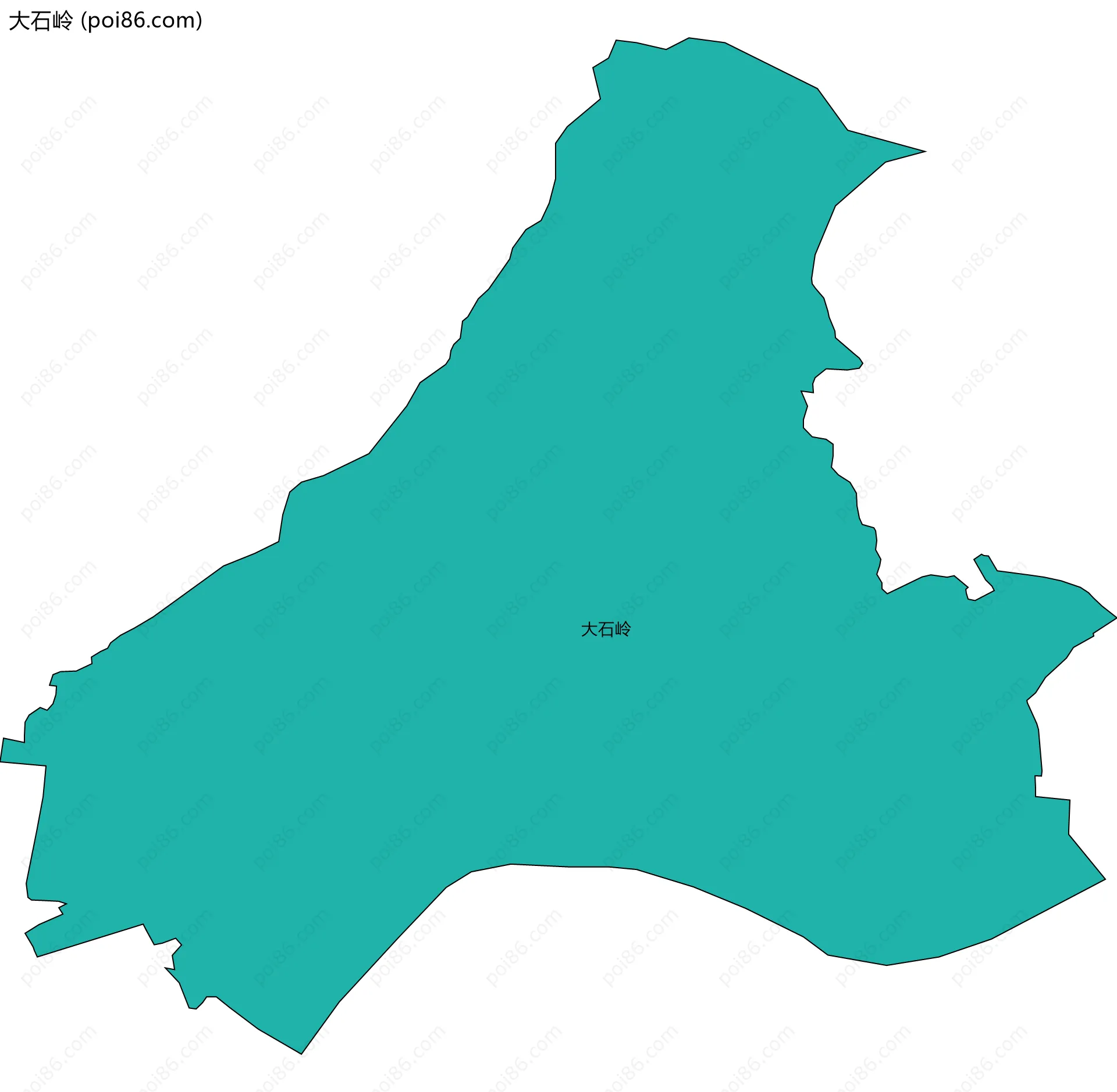 大石岭边界地图