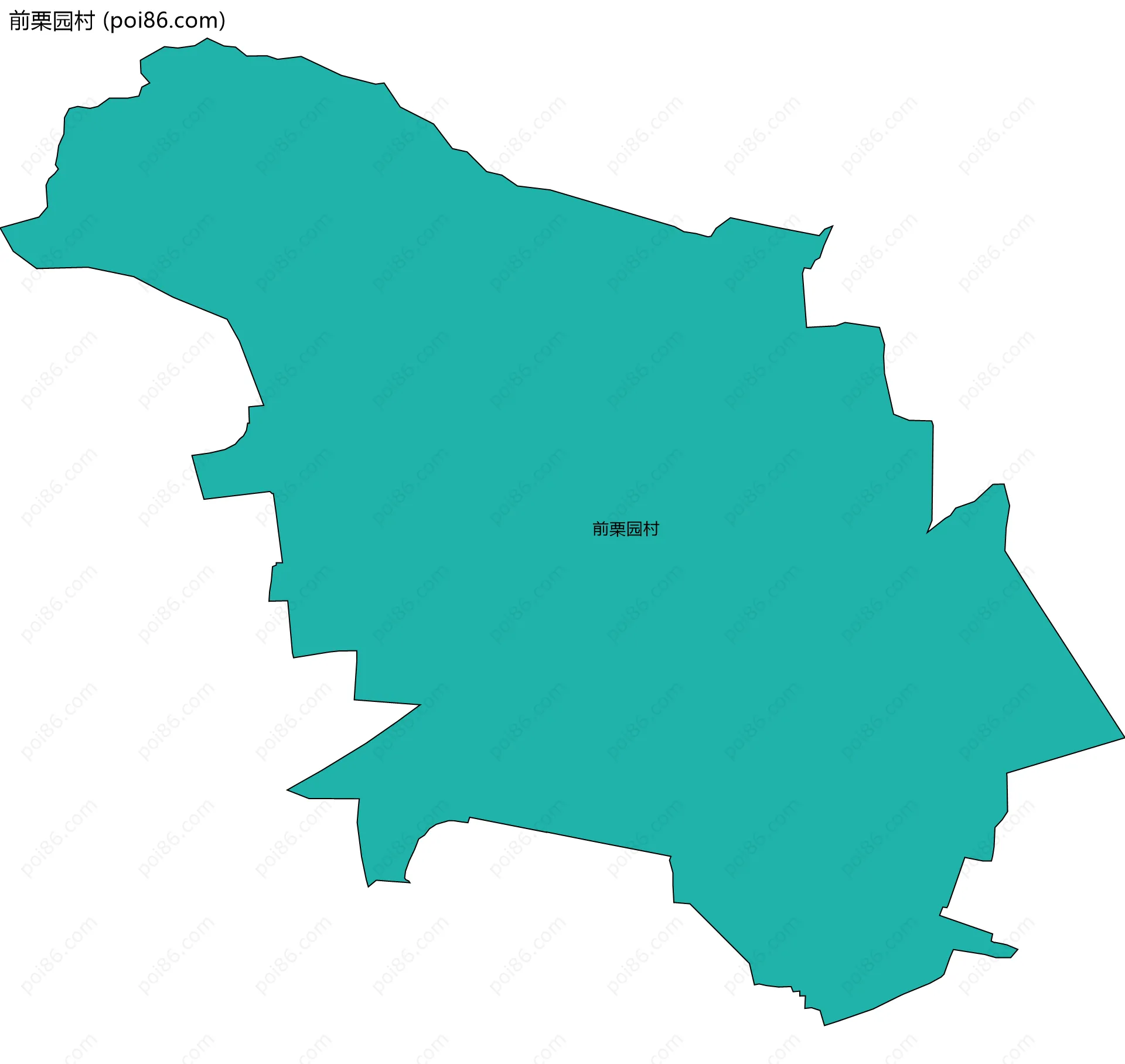 前栗园村边界地图