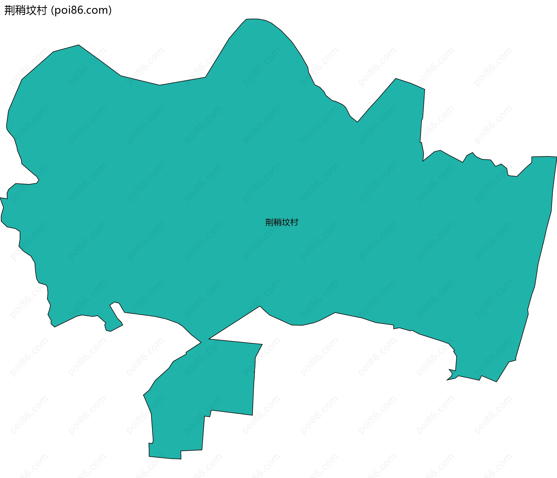 荆稍坟村边界地图