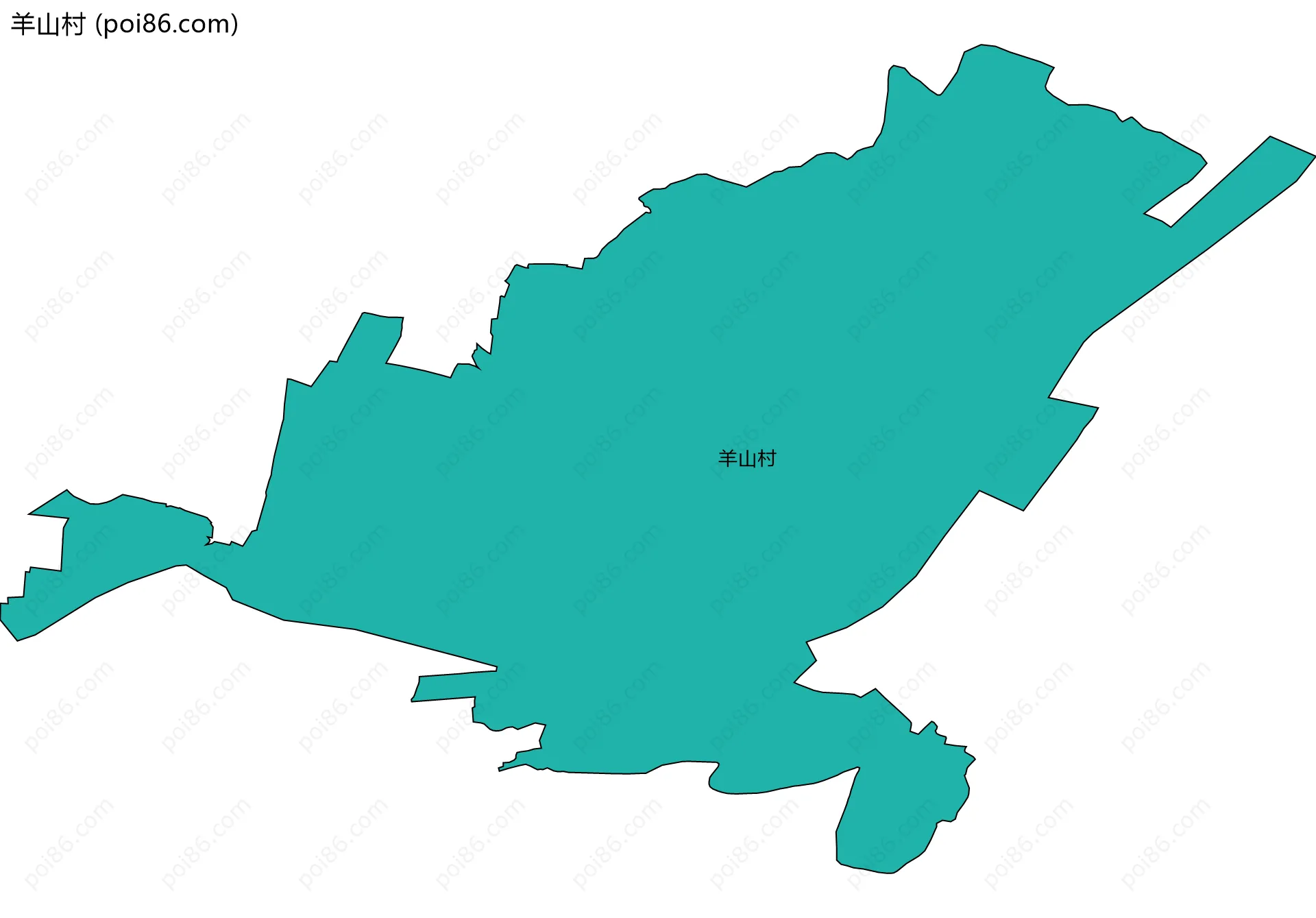 羊山村边界地图