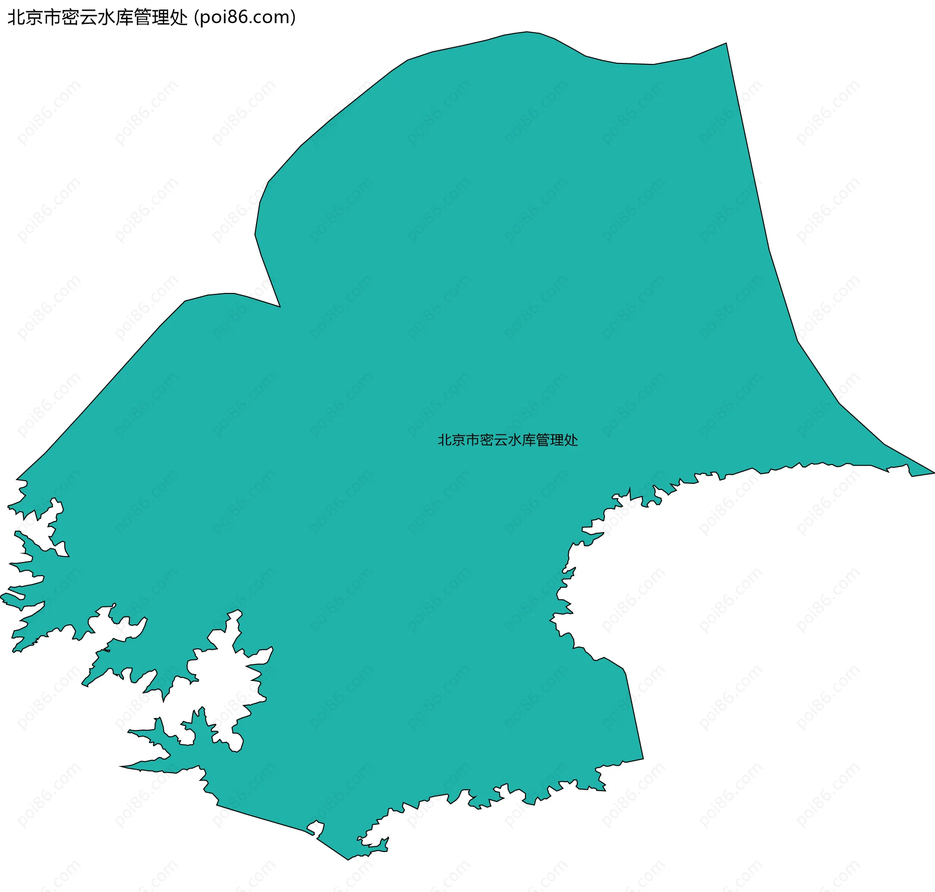 北京市密云水库管理处边界地图