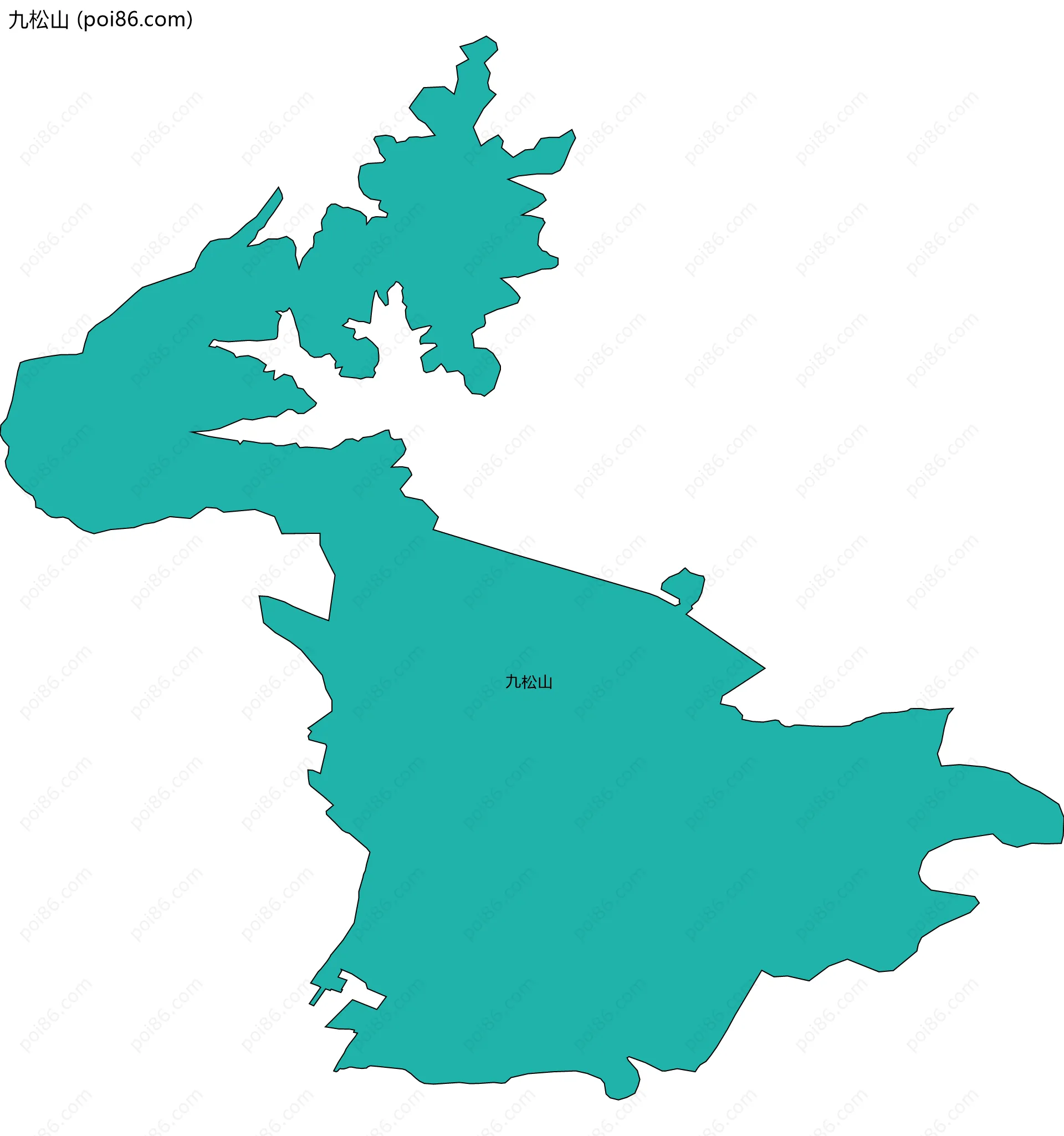 九松山边界地图