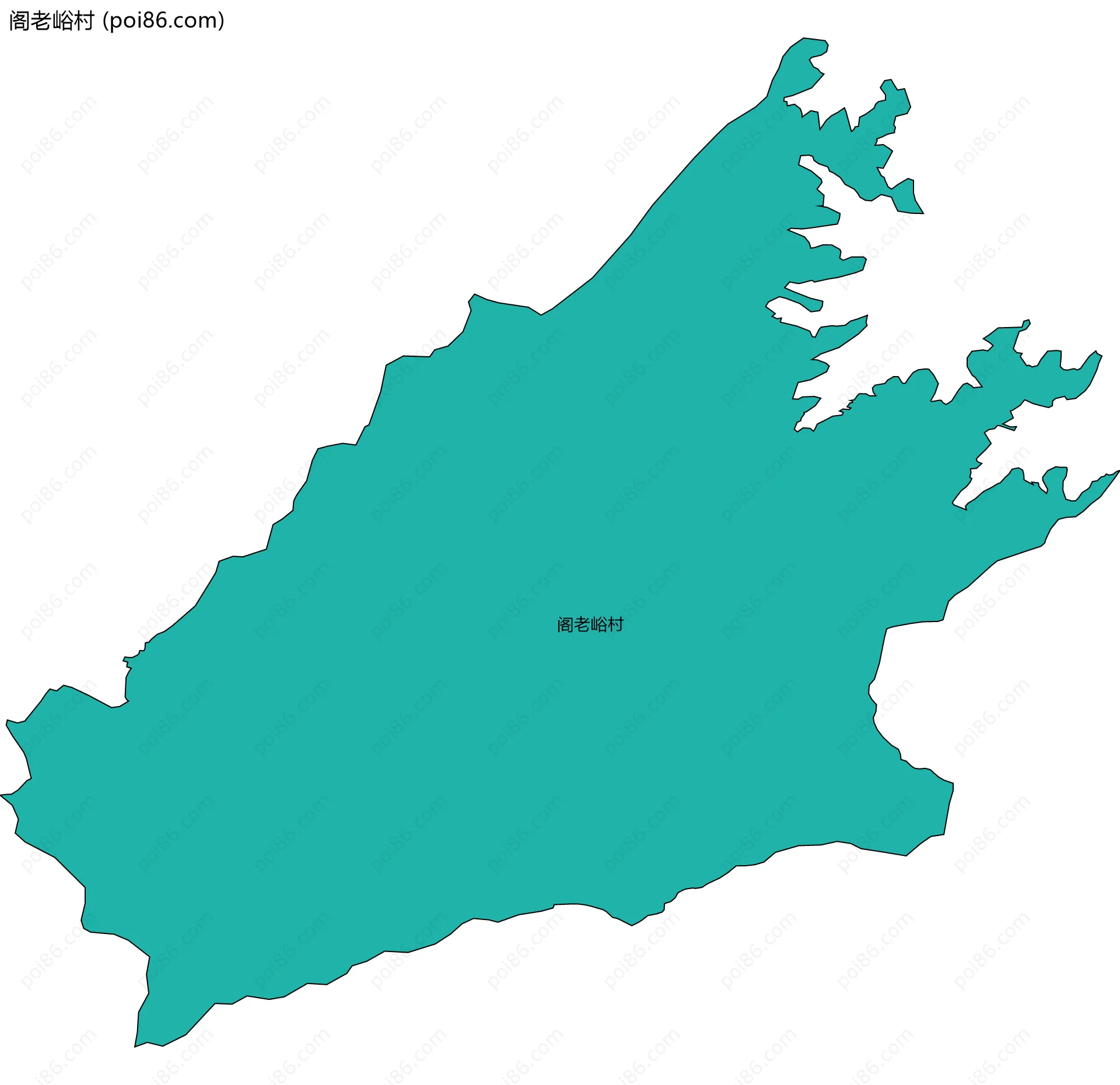 阁老峪村边界地图