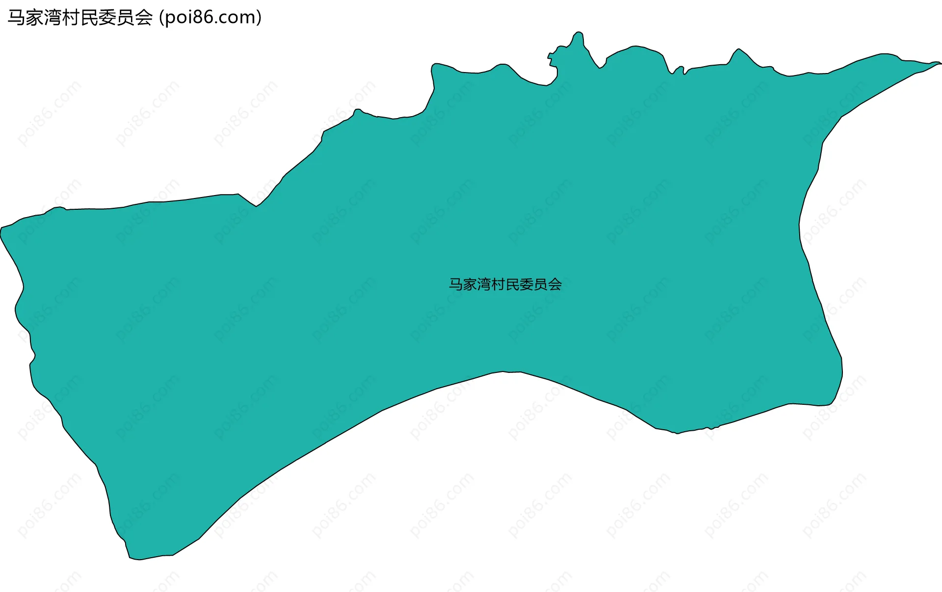 马家湾村民委员会边界地图