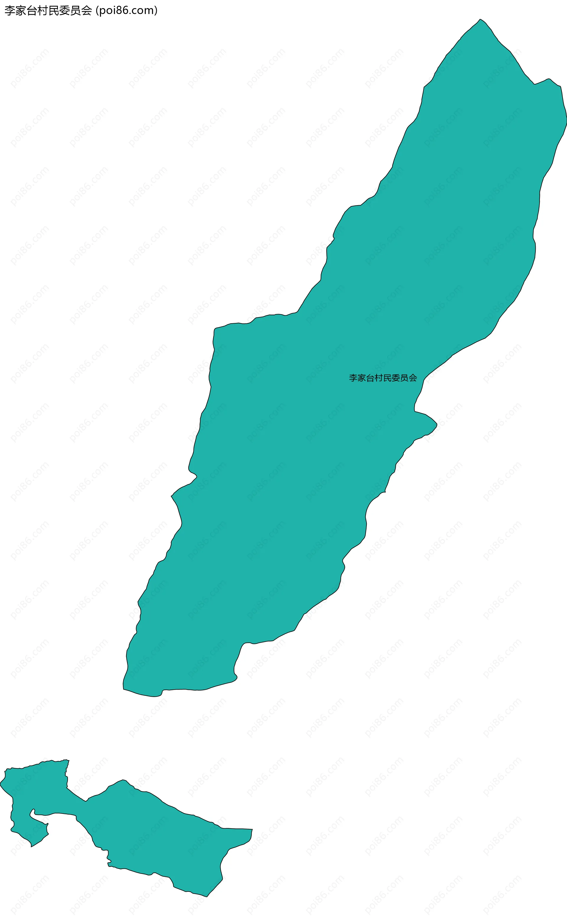 李家台村民委员会边界地图