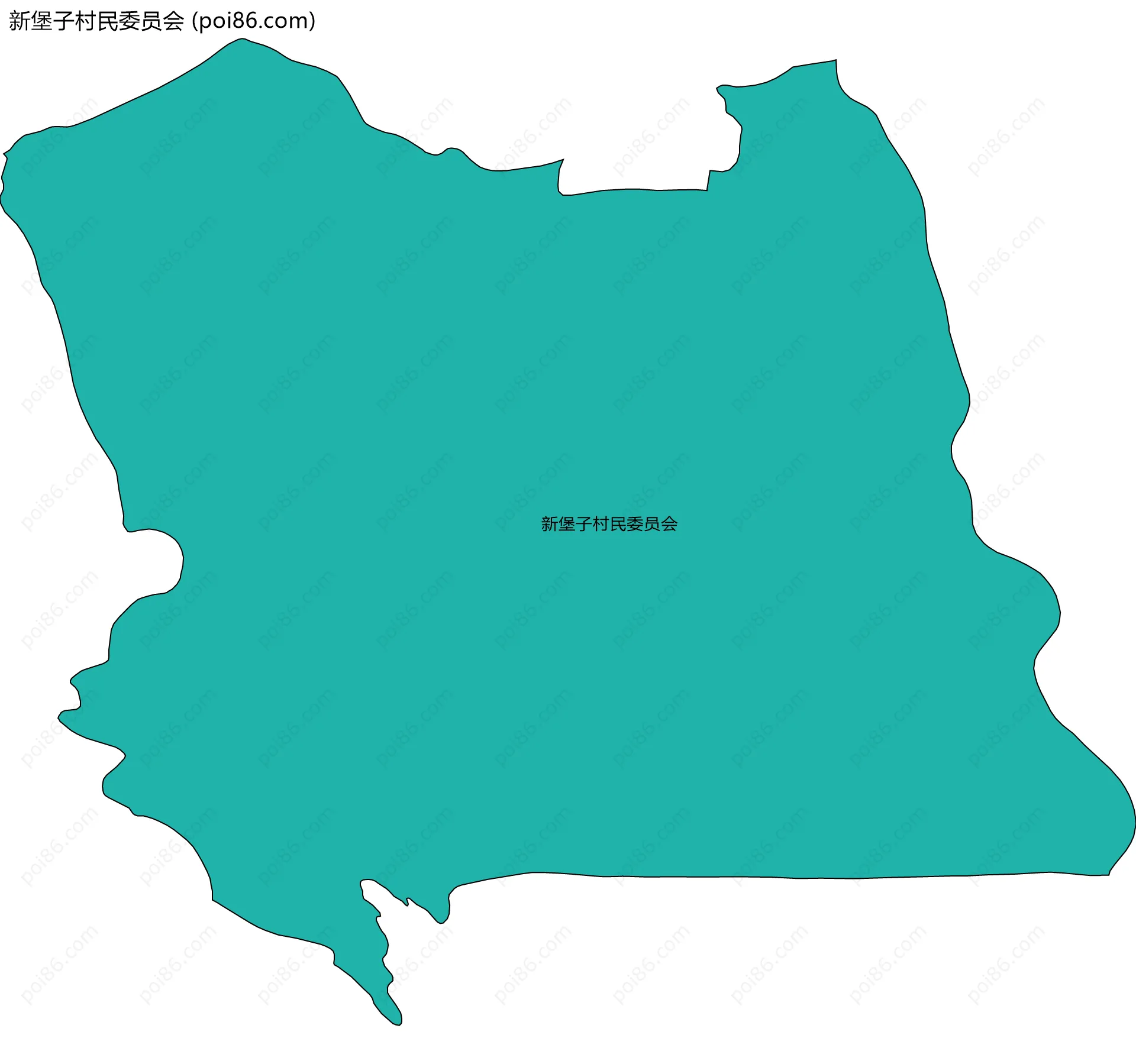 新堡子村民委员会边界地图