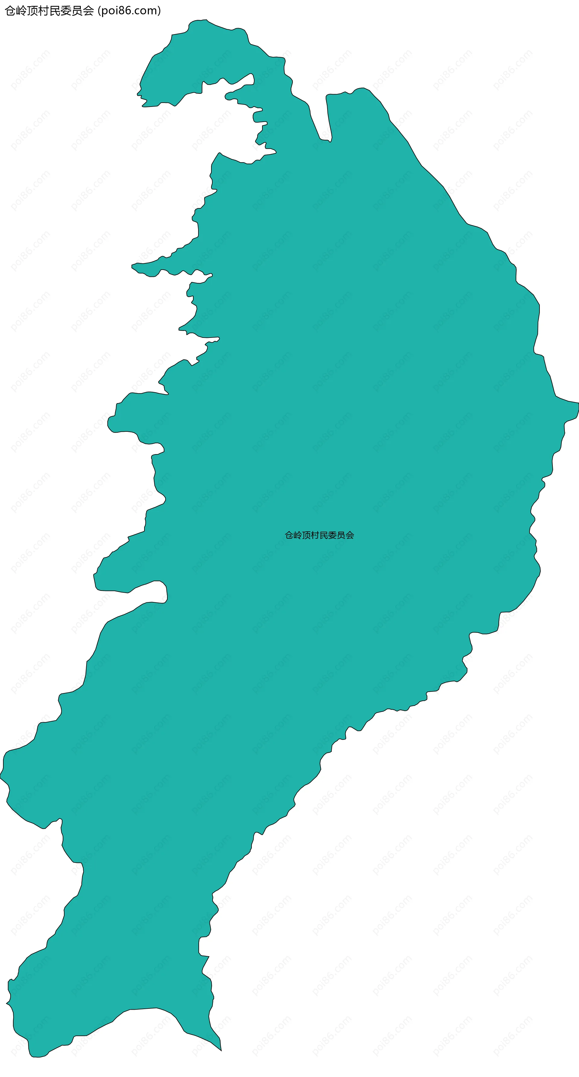 仓岭顶村民委员会边界地图