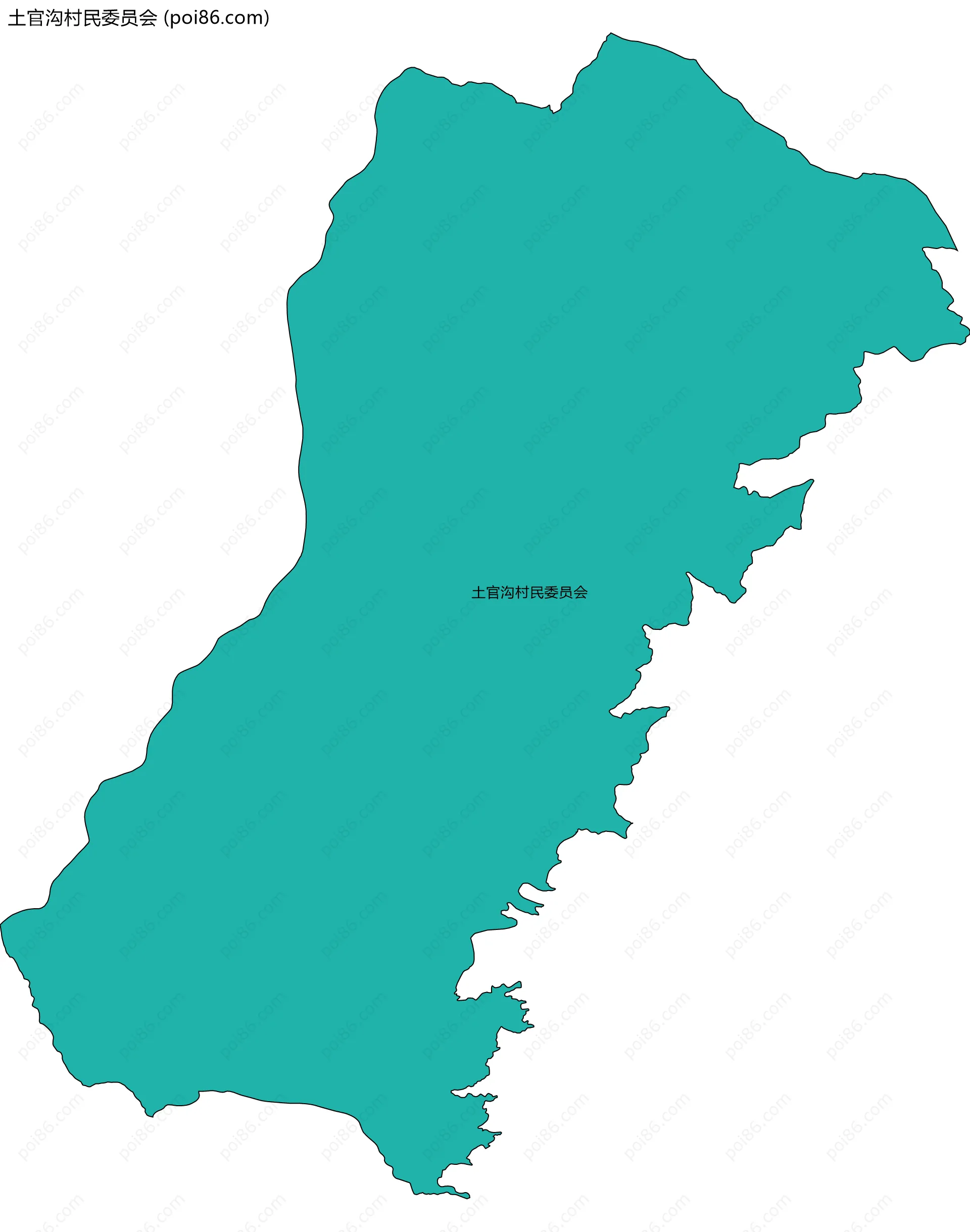 土官沟村民委员会边界地图