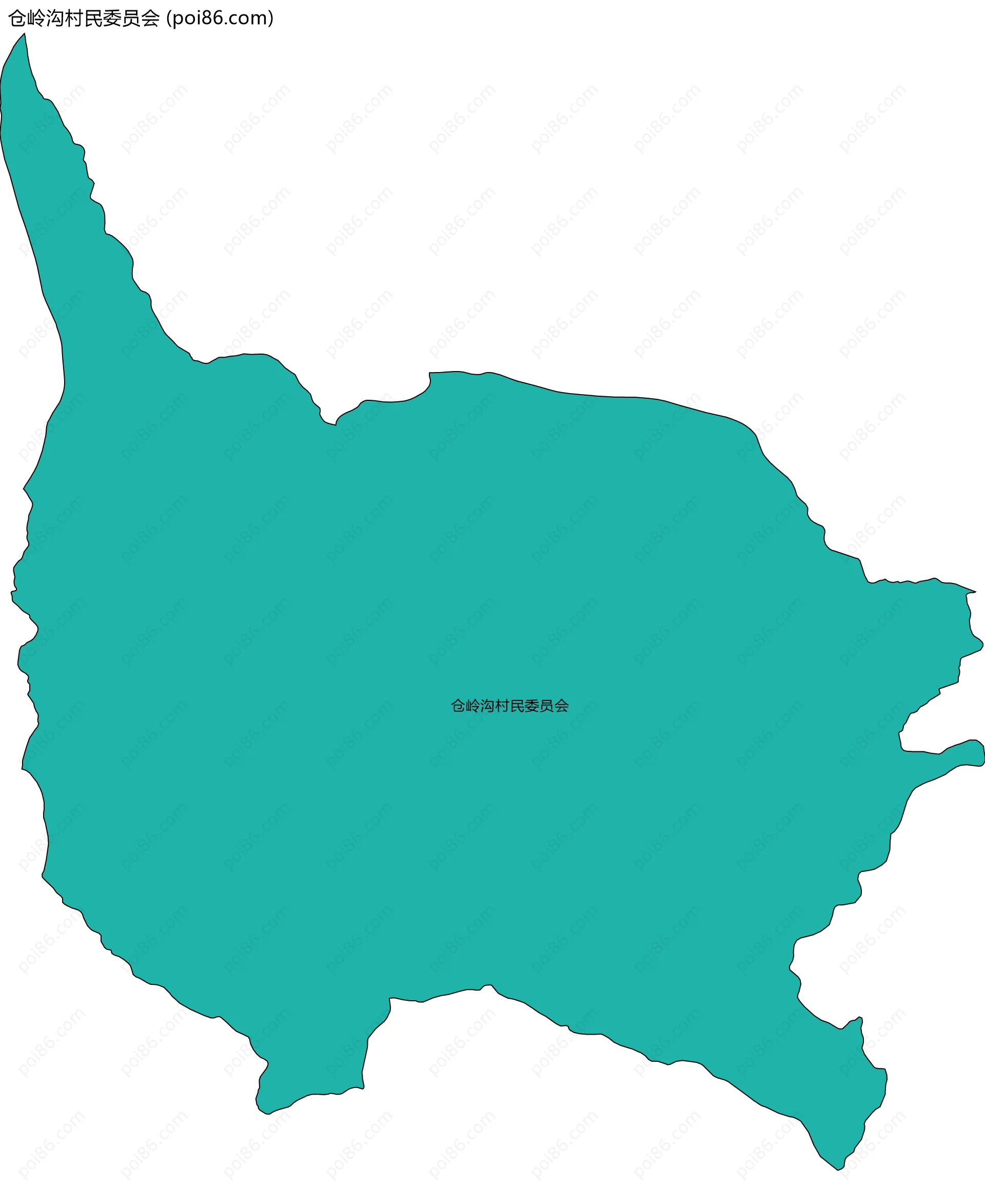 仓岭沟村民委员会边界地图