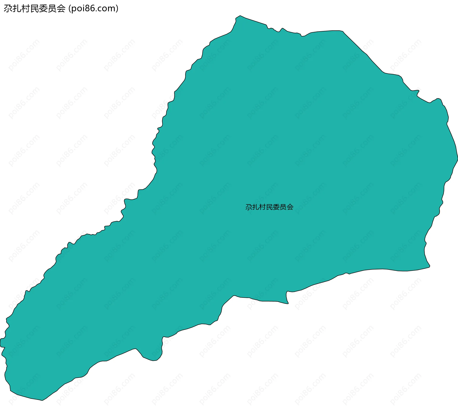 尕扎村民委员会边界地图