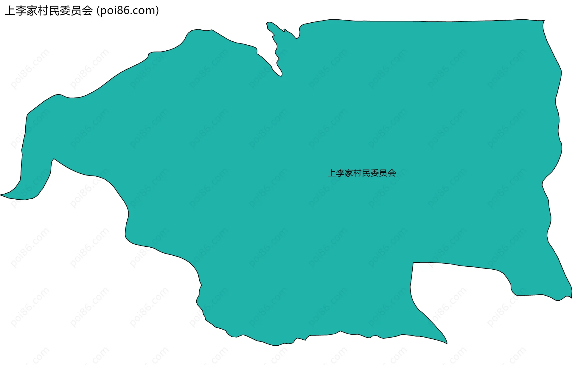 上李家村民委员会边界地图