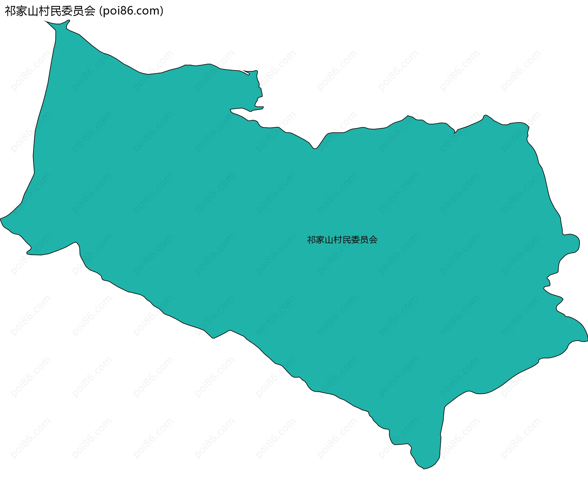 祁家山村民委员会边界地图