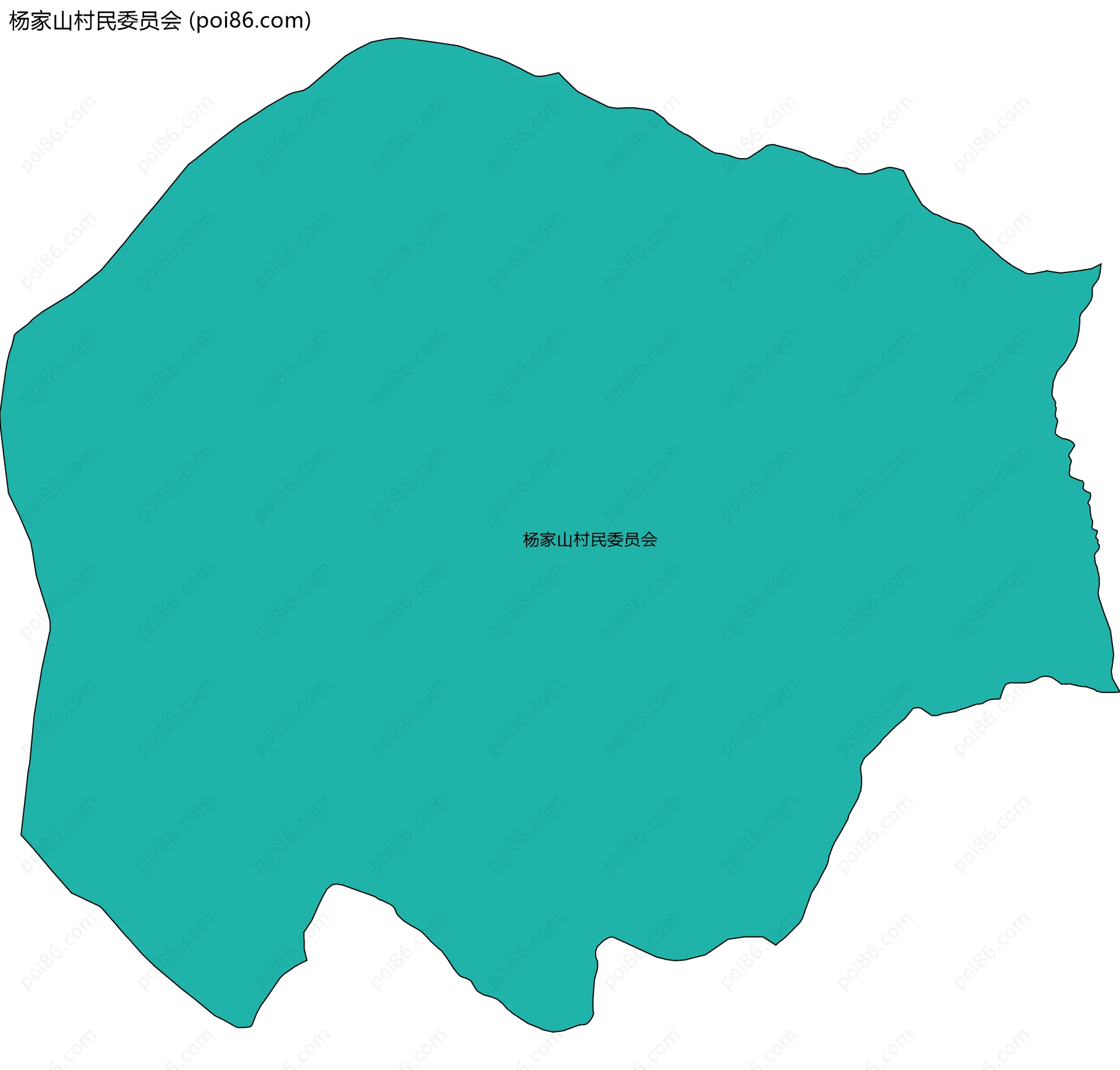 杨家山村民委员会边界地图