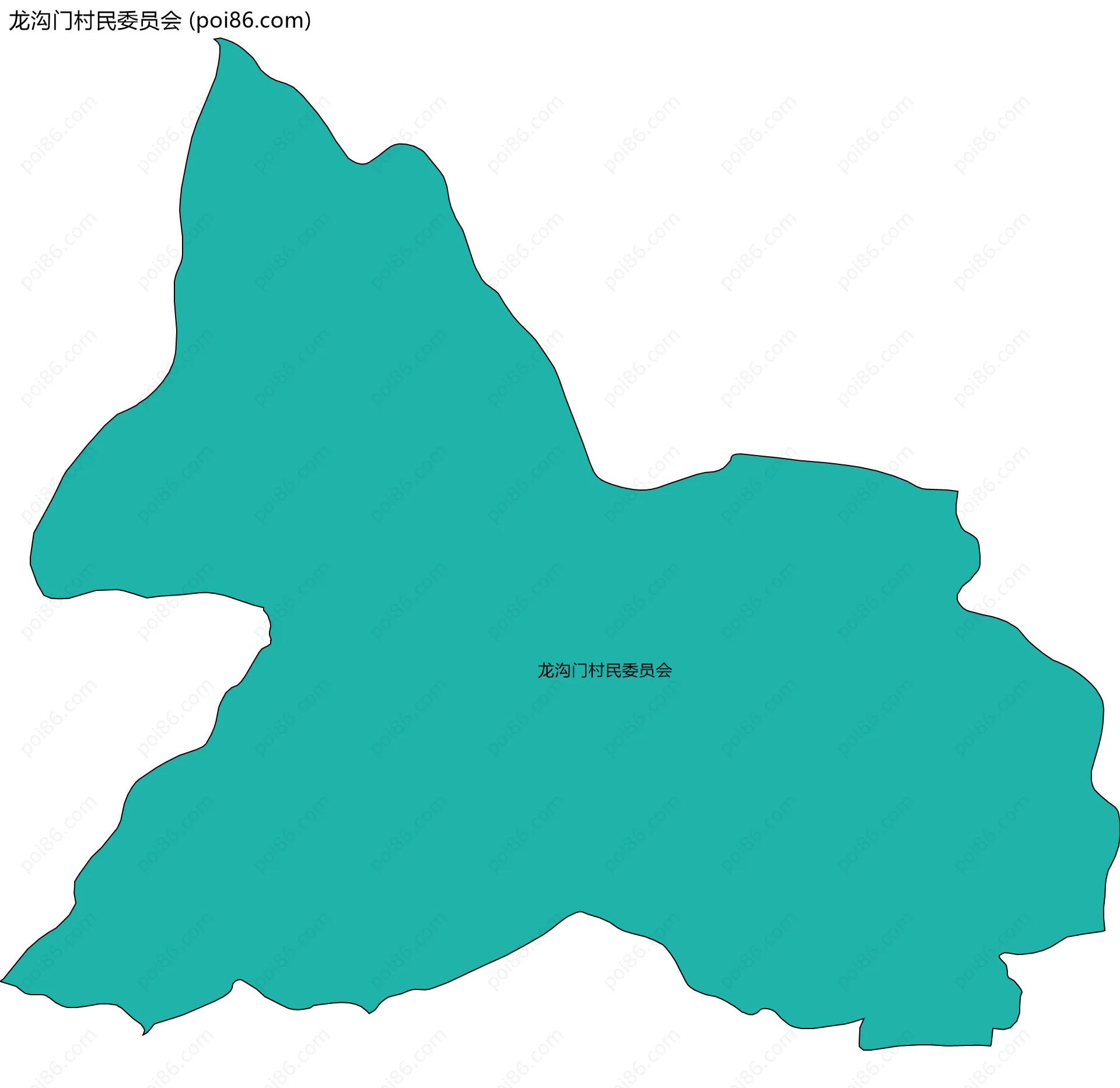 龙沟门村民委员会边界地图