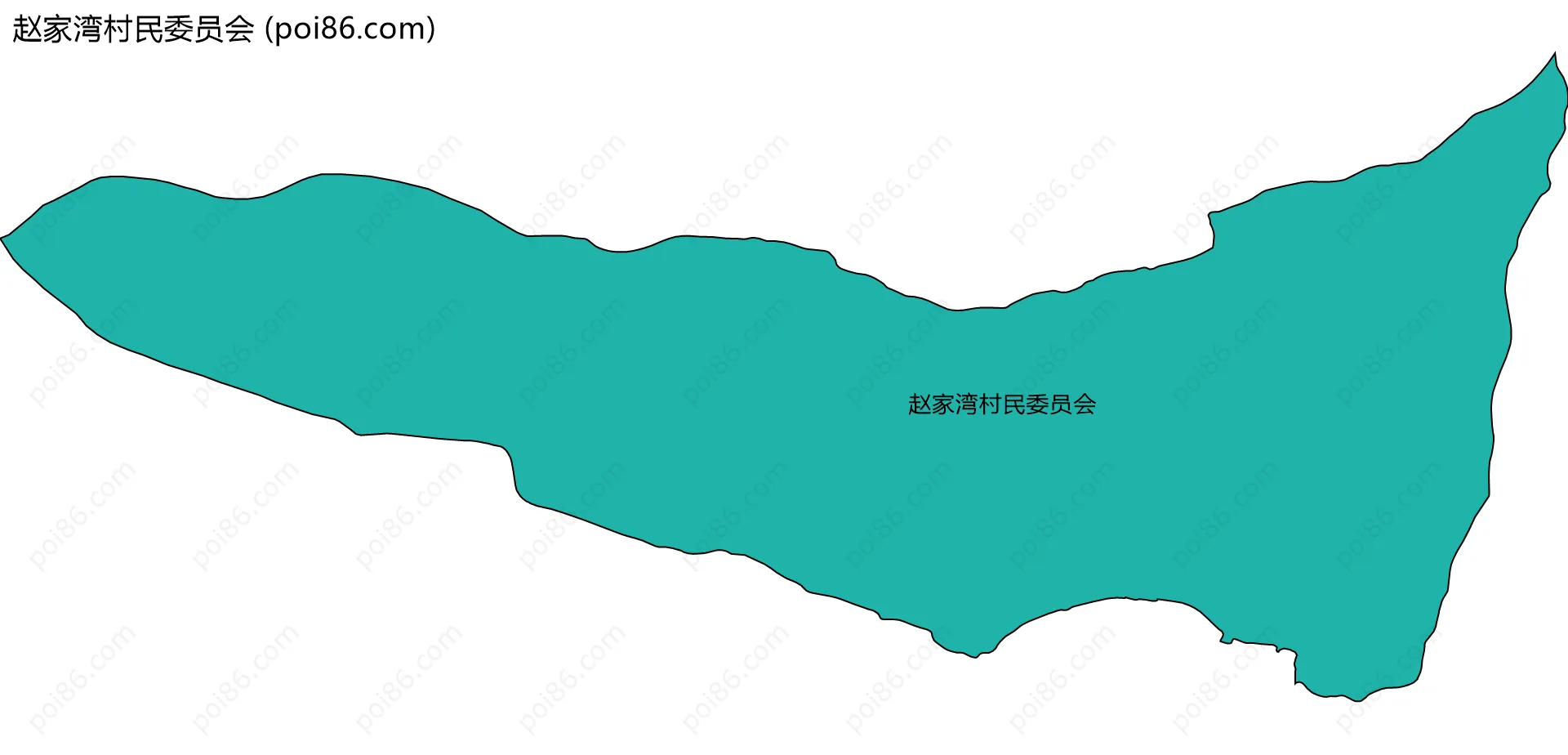 赵家湾村民委员会边界地图