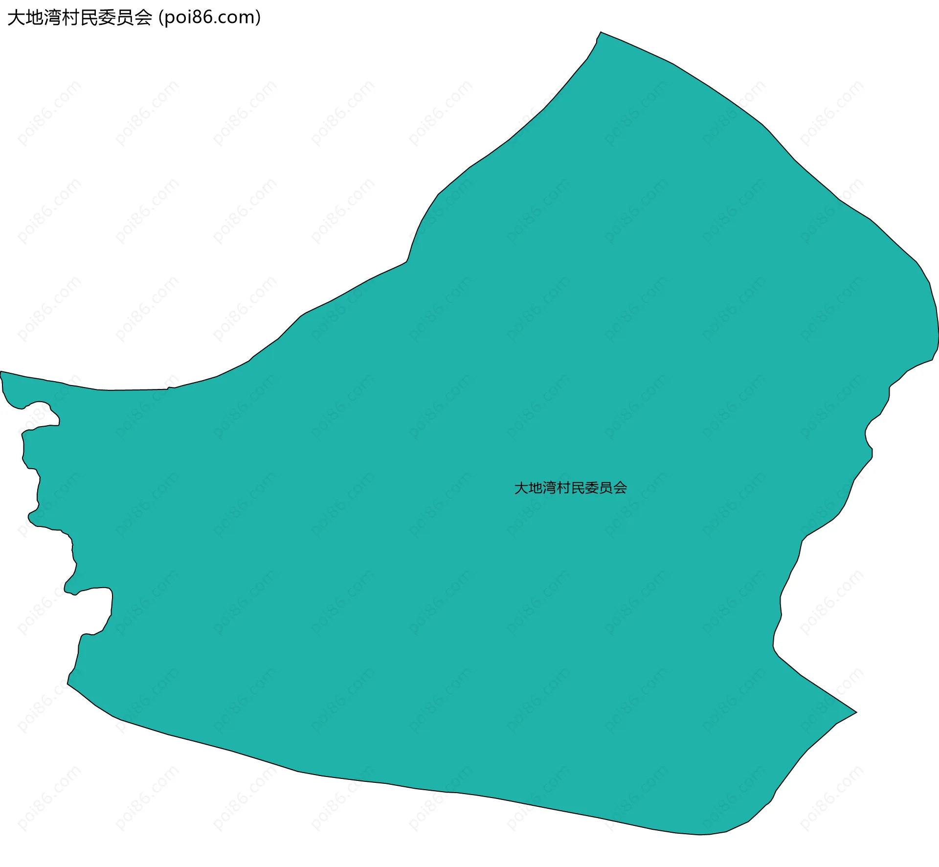 大地湾村民委员会边界地图