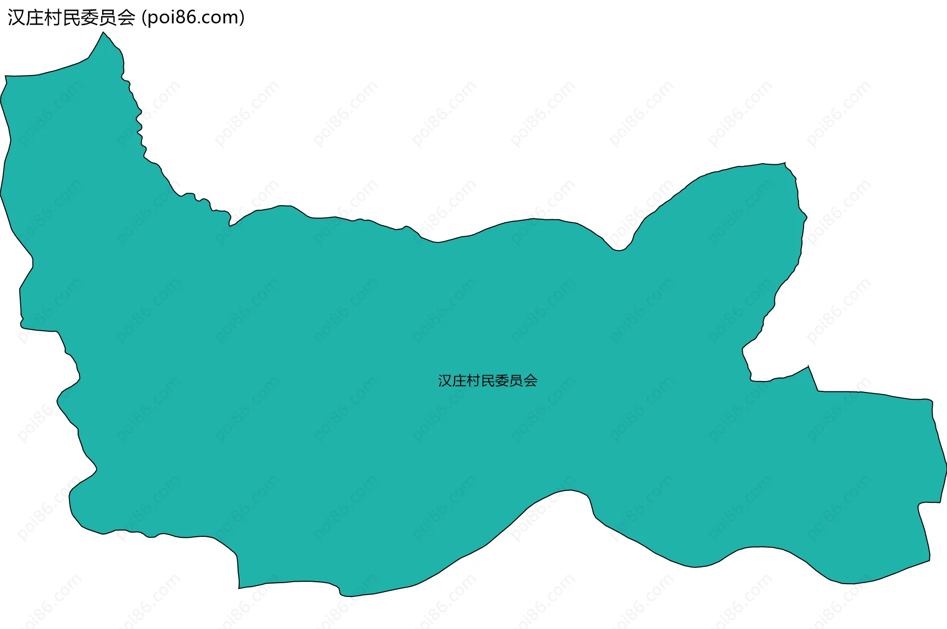 汉庄村民委员会边界地图