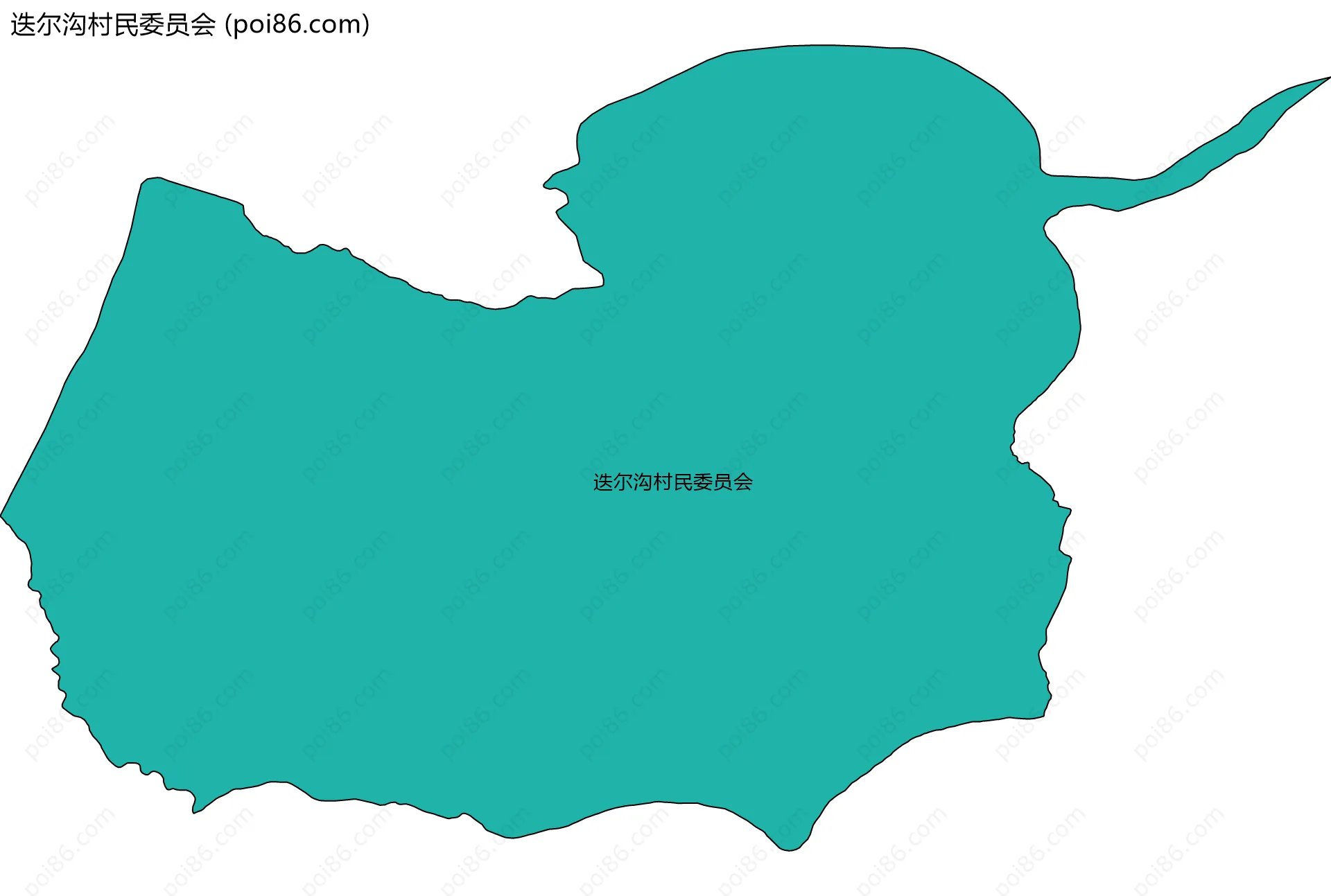 迭尔沟村民委员会边界地图