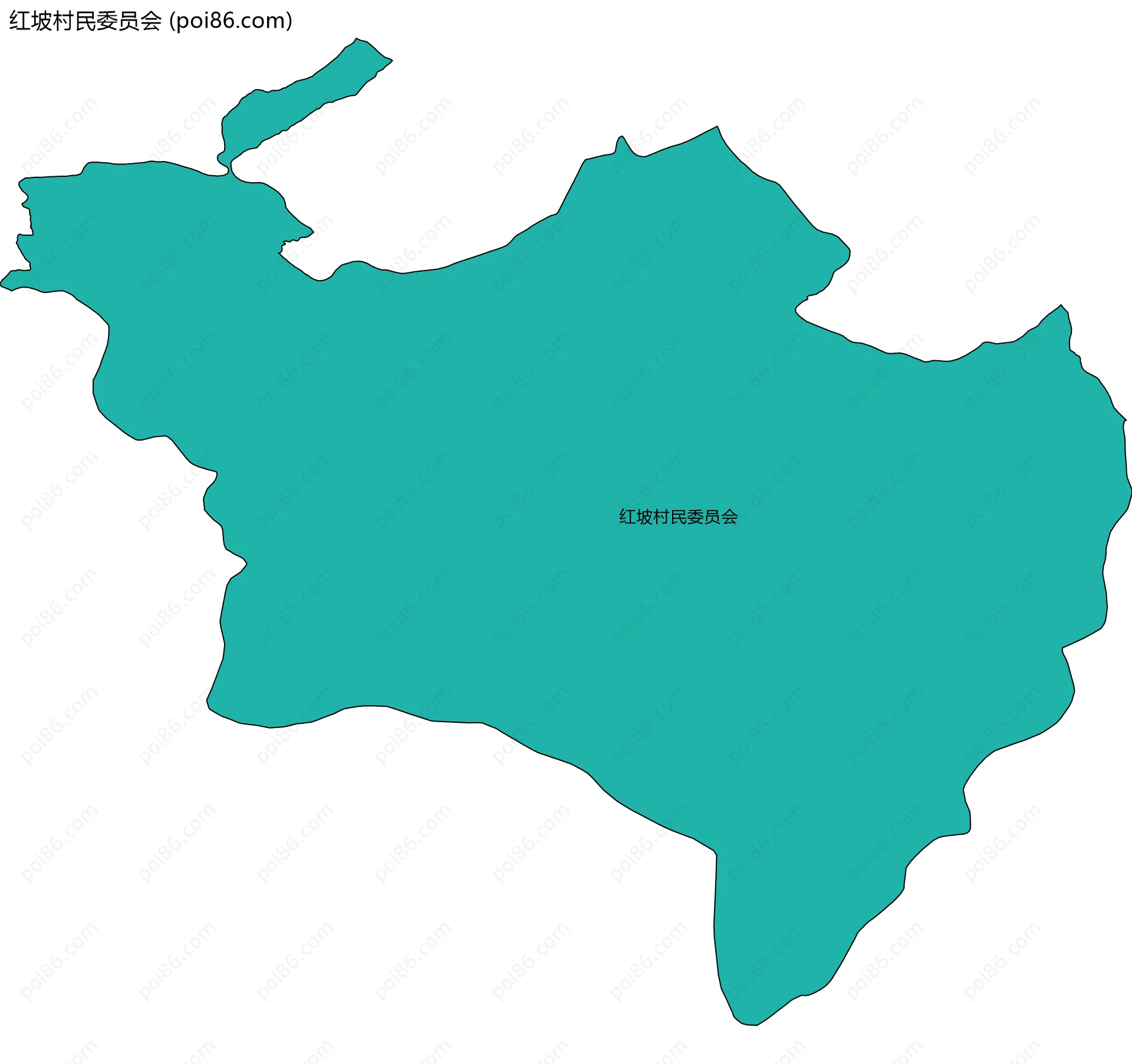 红坡村民委员会边界地图