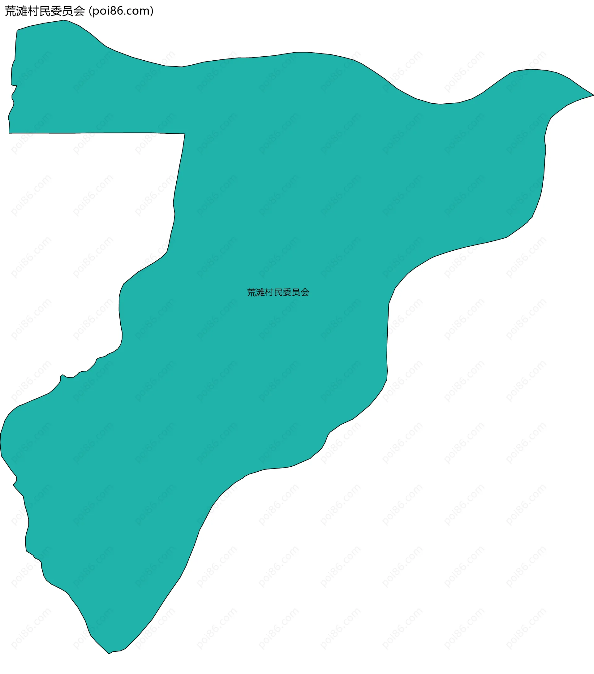 荒滩村民委员会边界地图