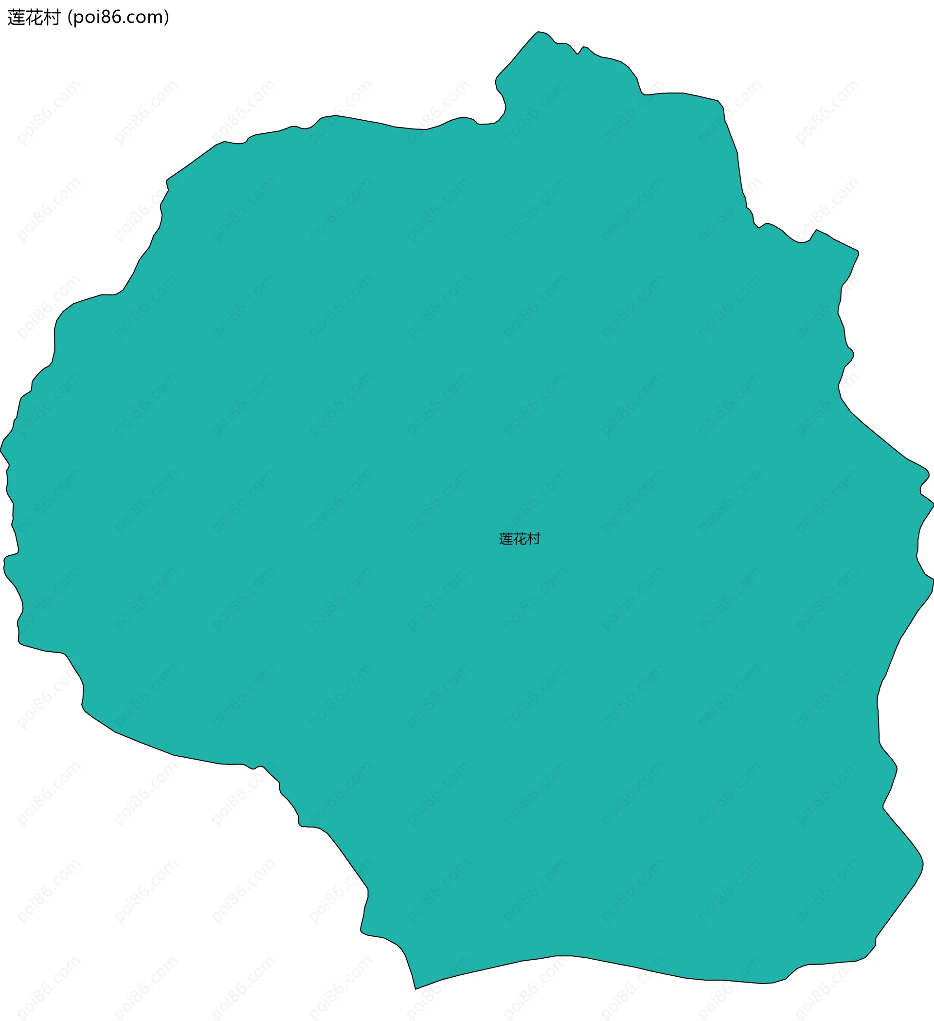 莲花村边界地图