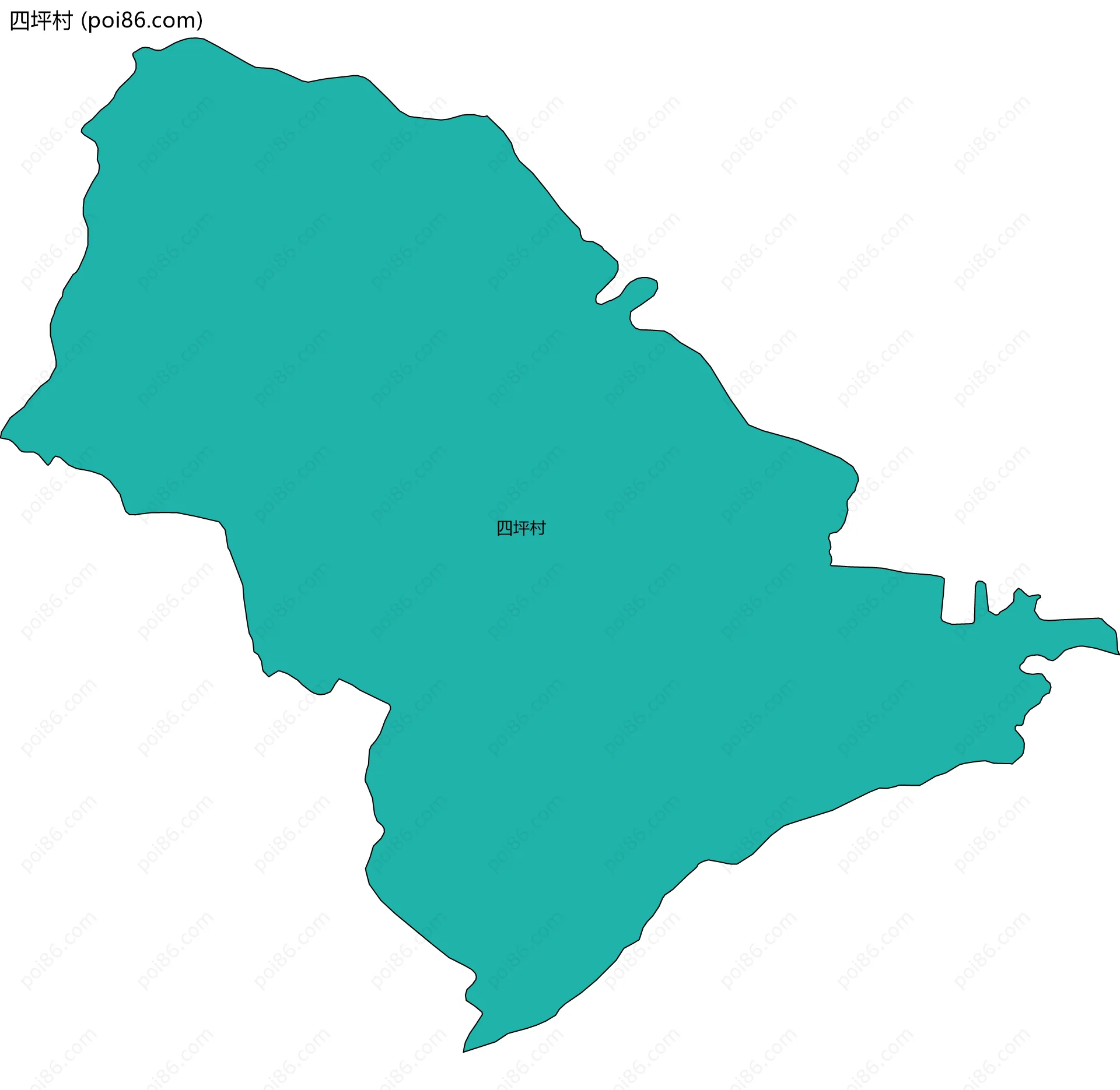 四坪村边界地图