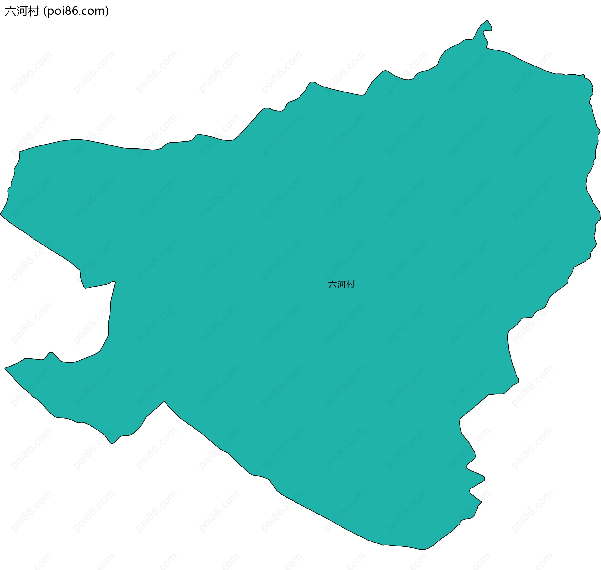 六河村边界地图