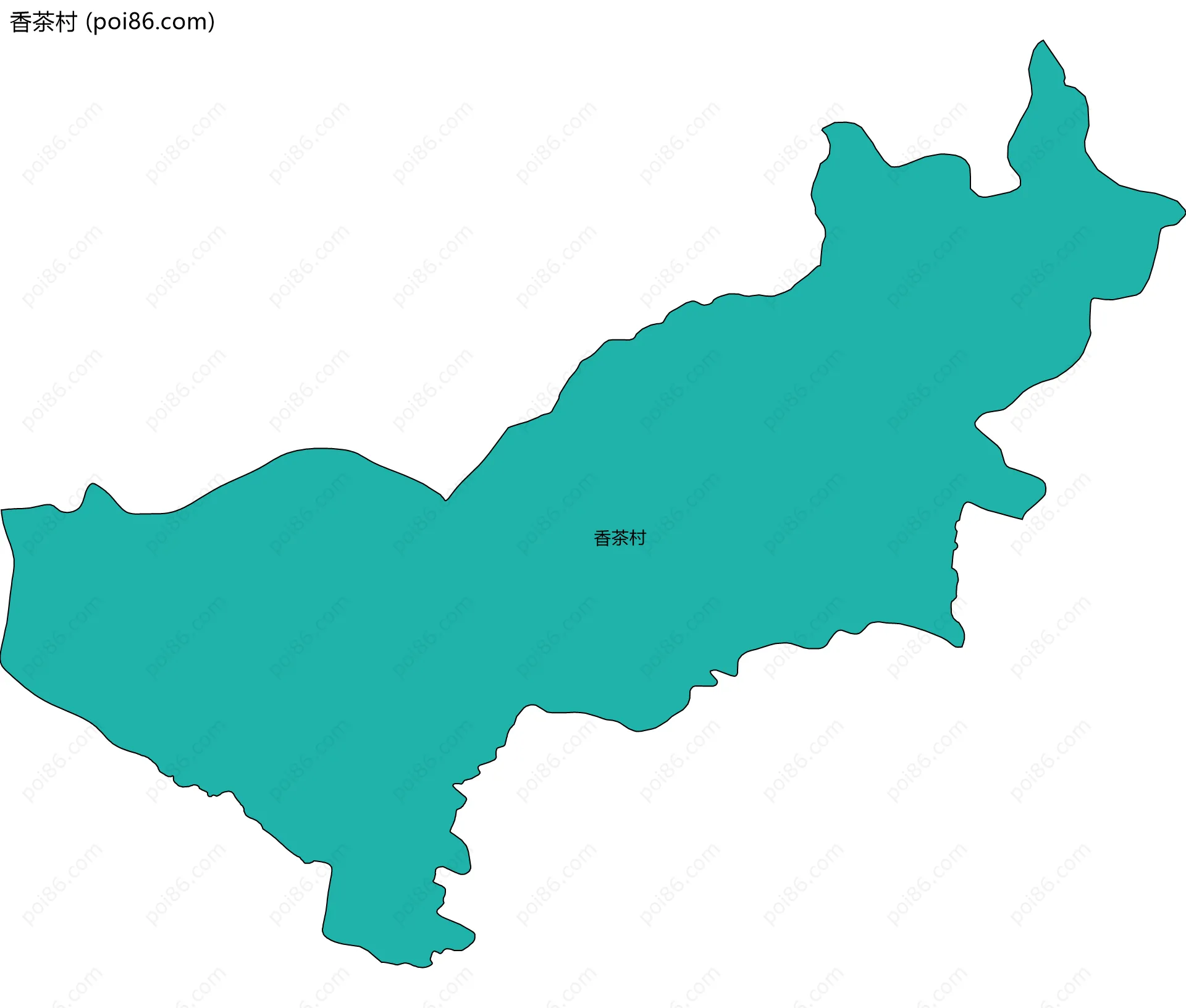 香茶村边界地图