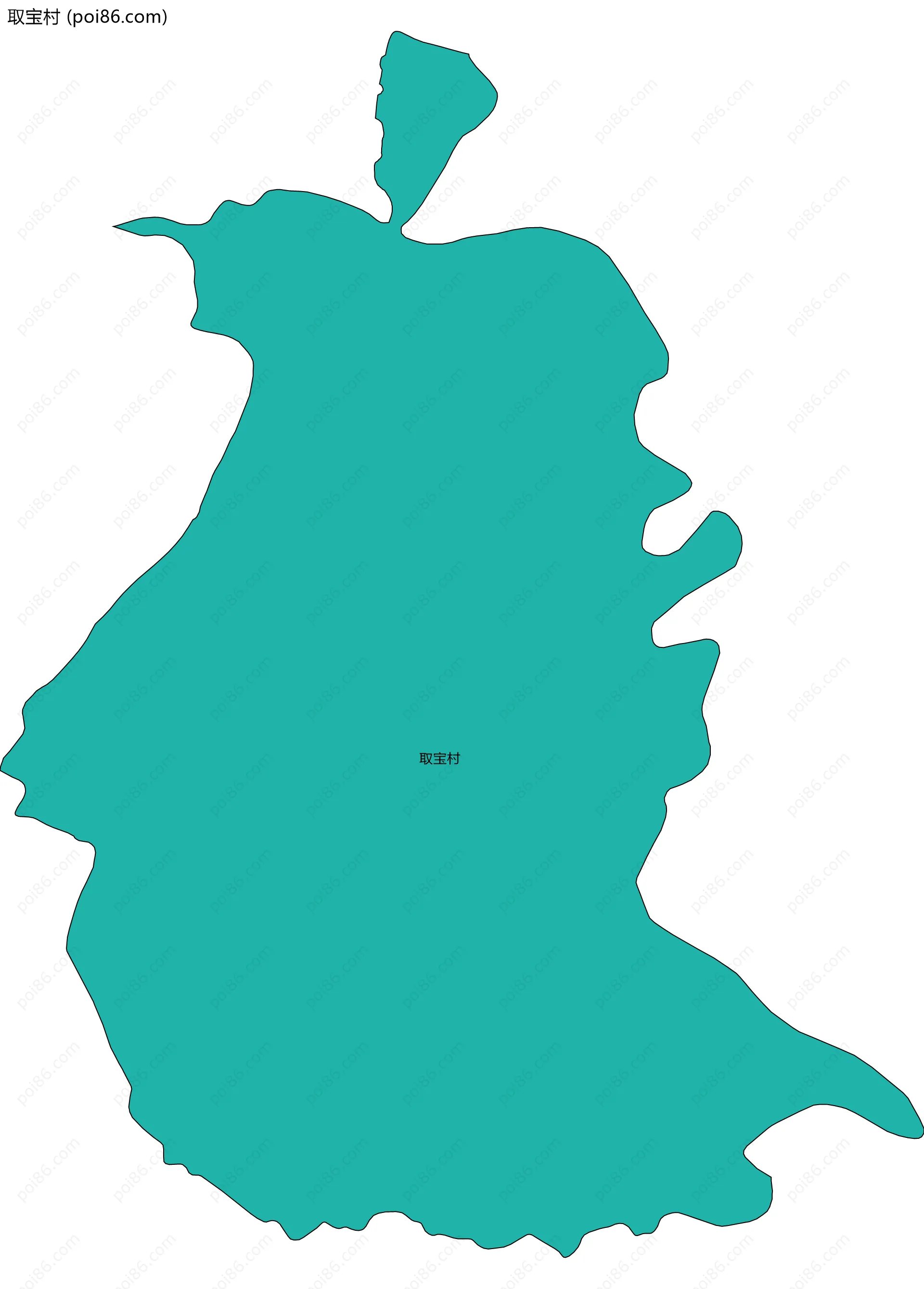 取宝村边界地图