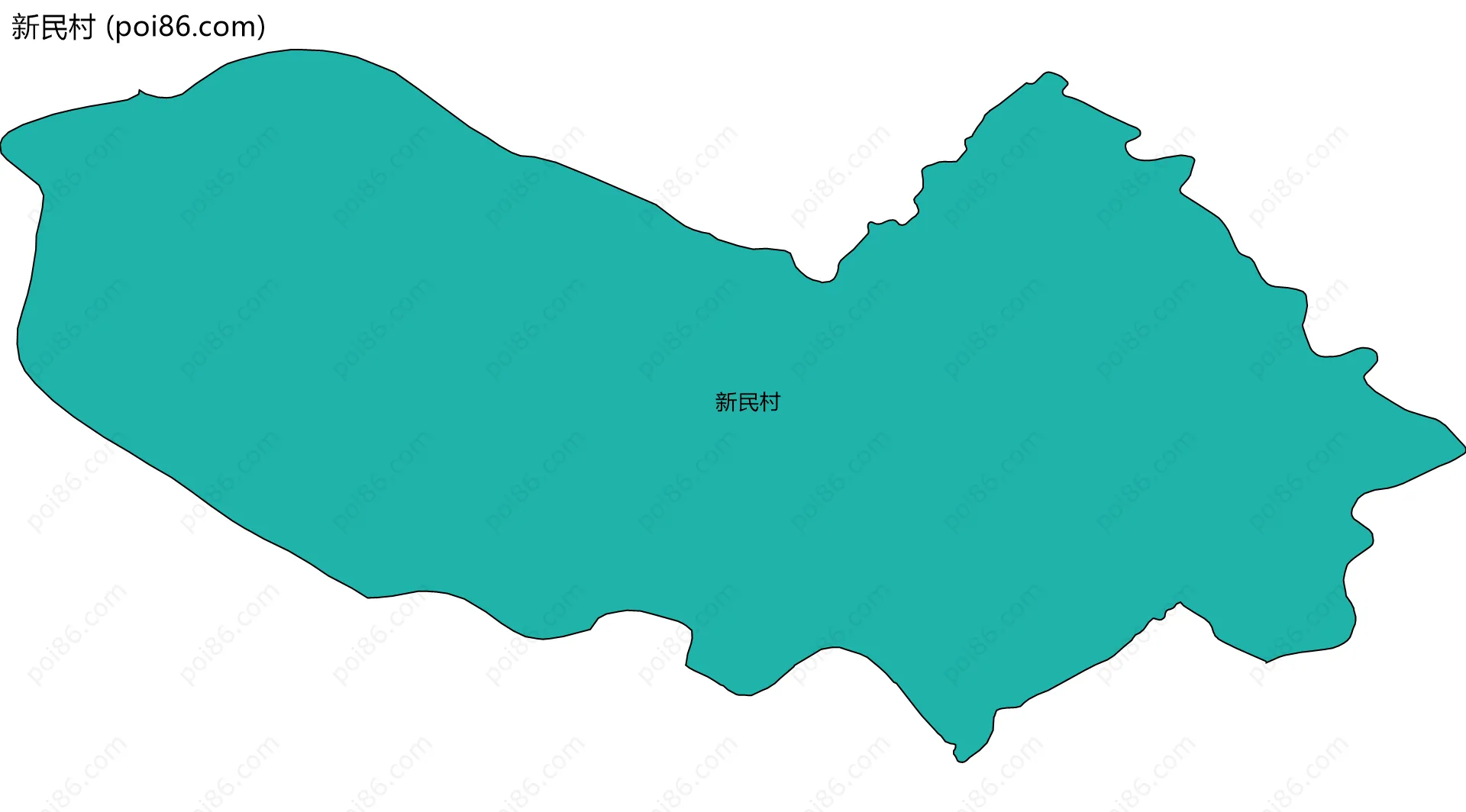 新民村边界地图