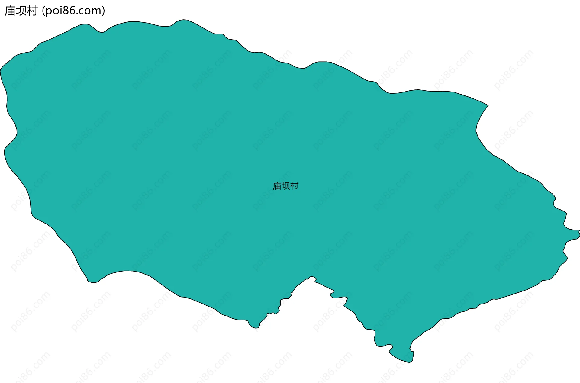 庙坝村边界地图