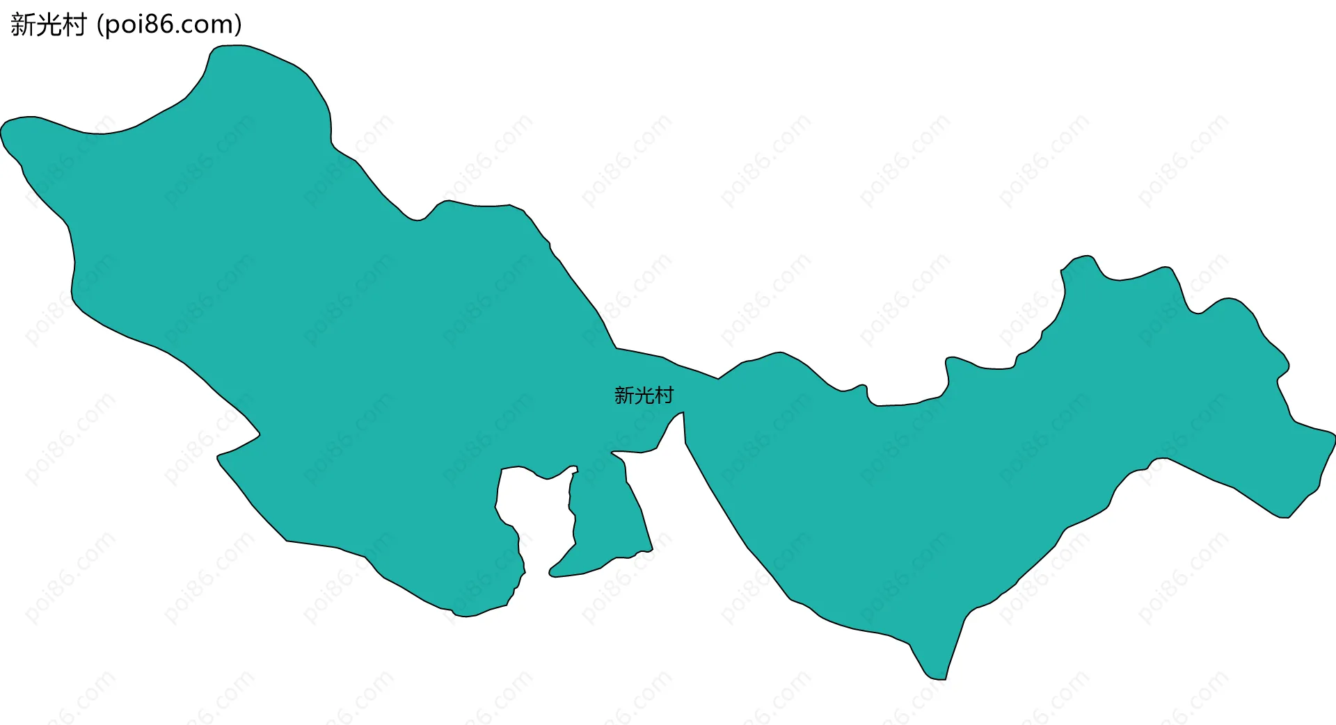 新光村边界地图