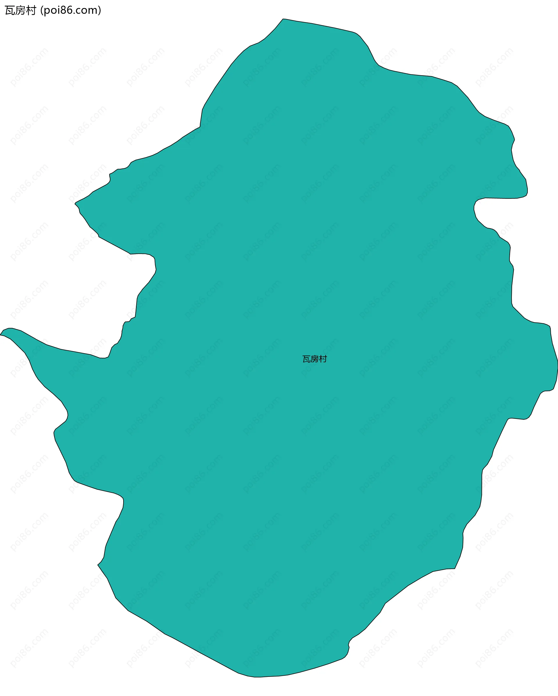 瓦房村边界地图