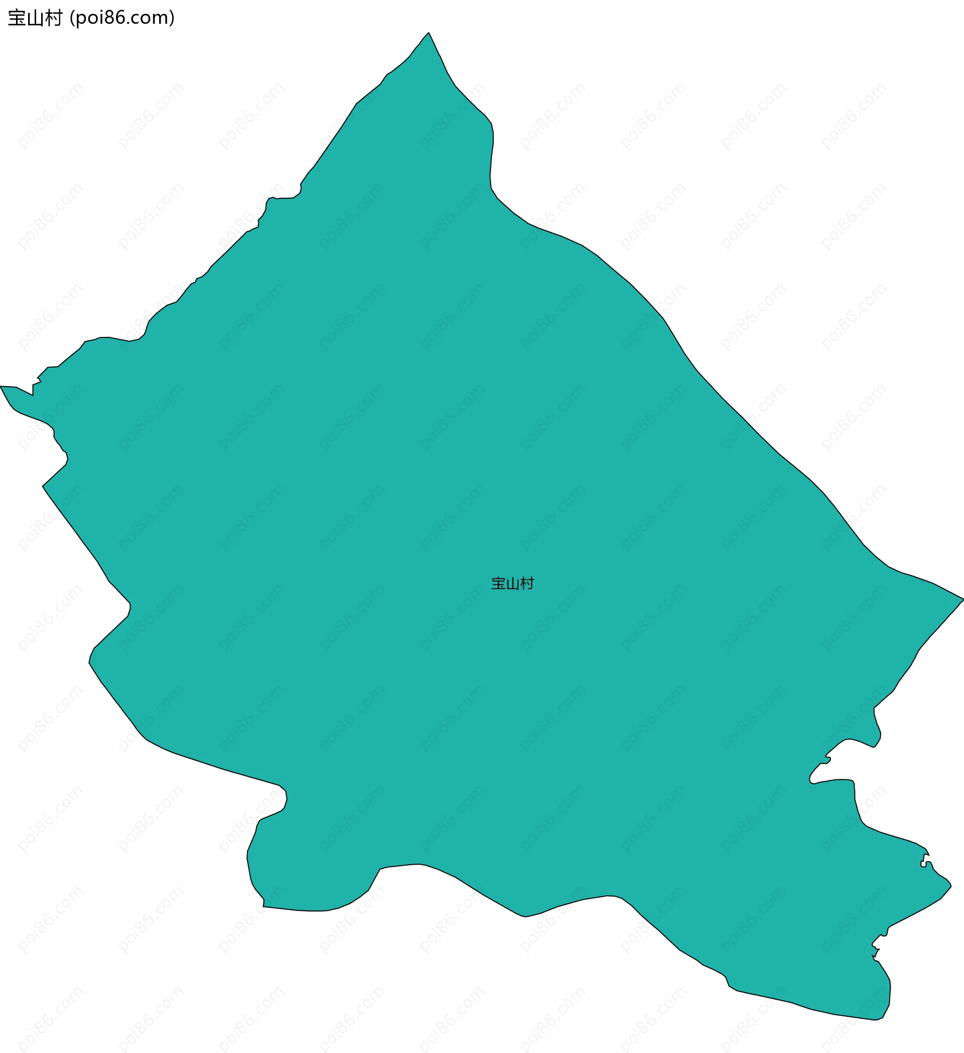 宝山村边界地图