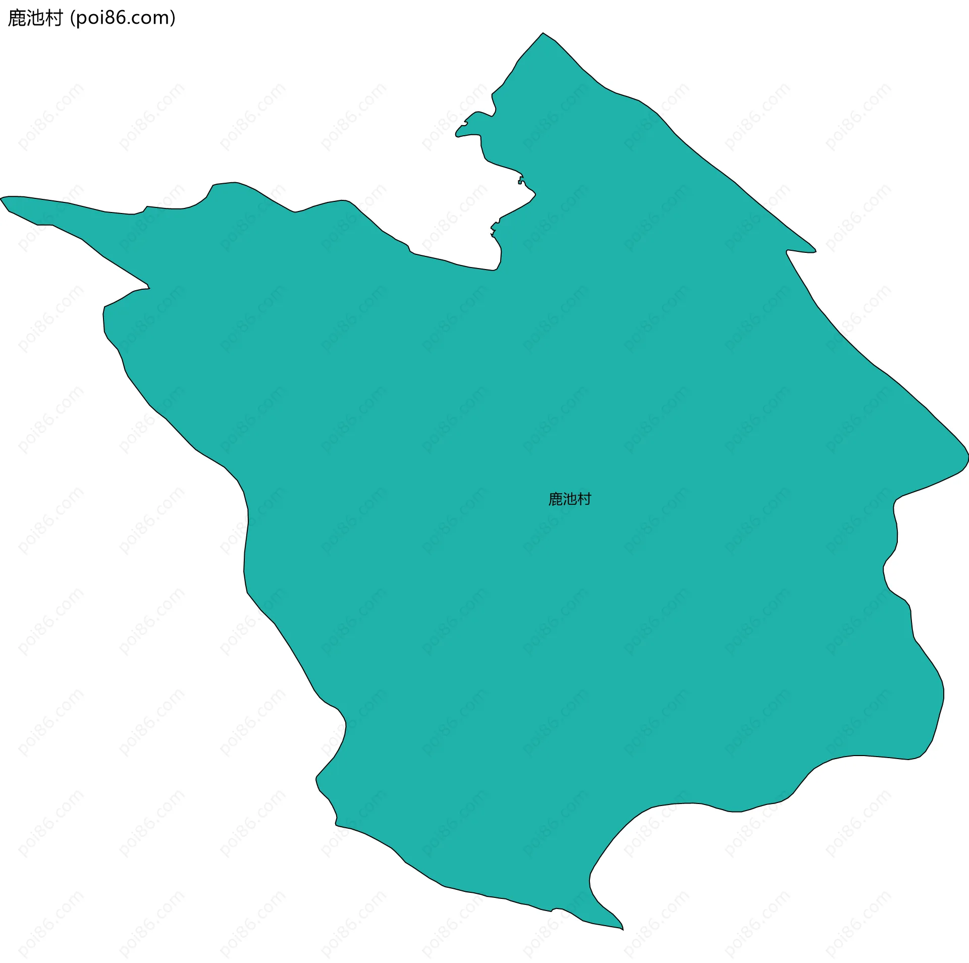 鹿池村边界地图