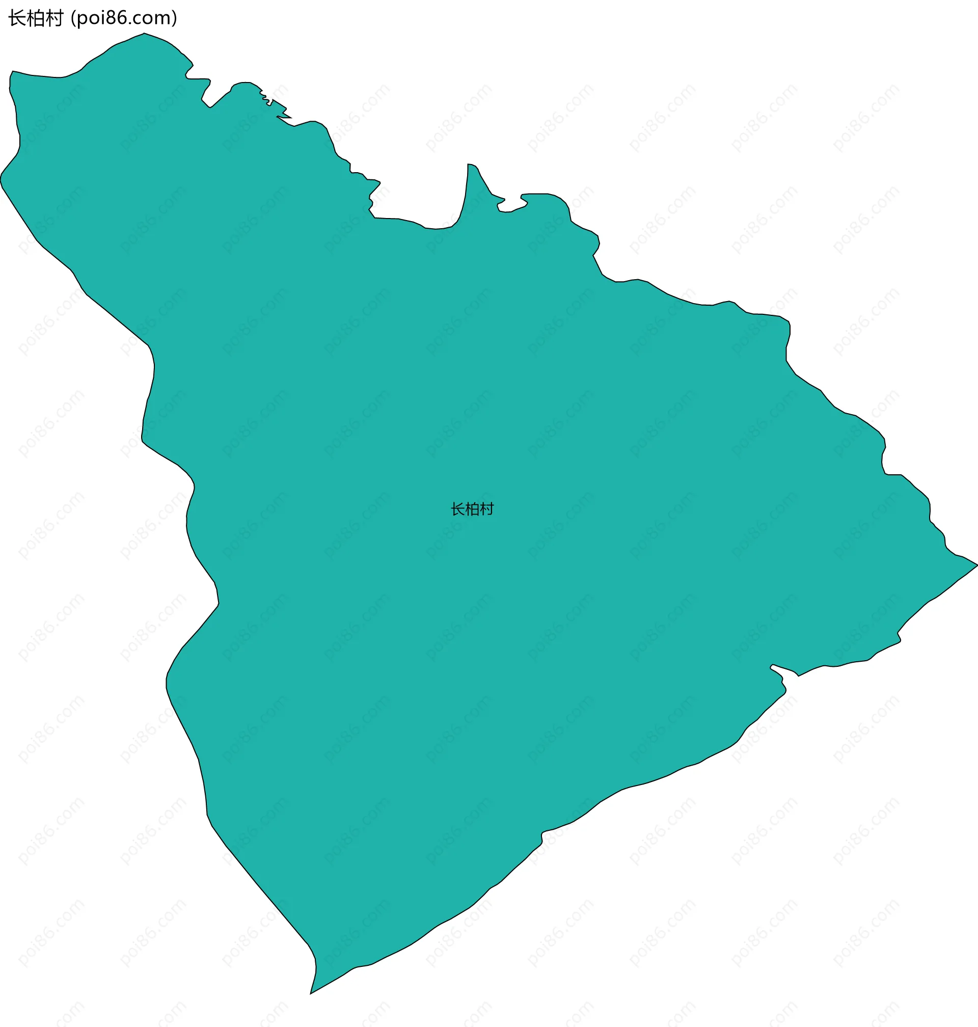 长柏村边界地图