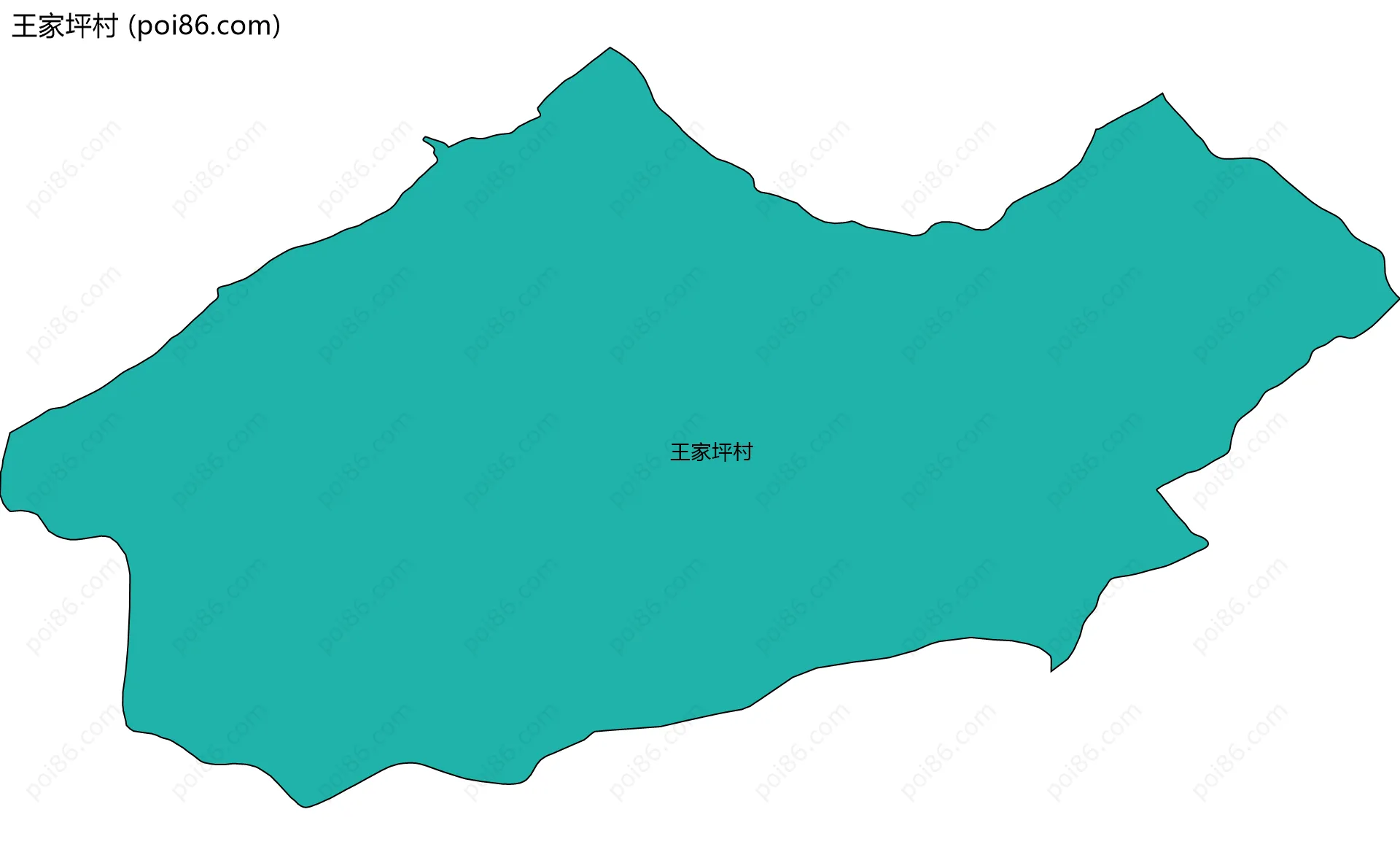 王家坪村边界地图