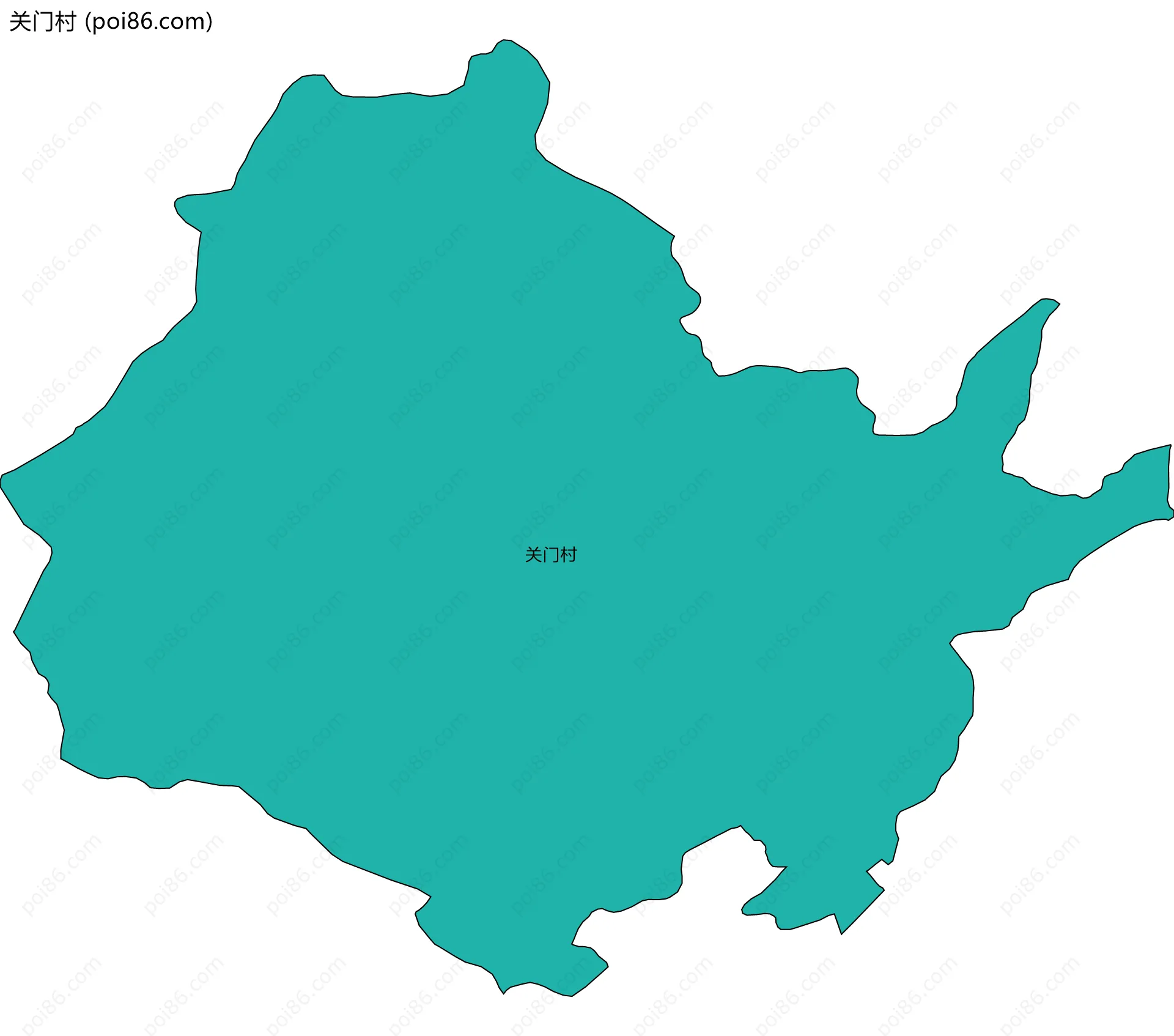 关门村边界地图