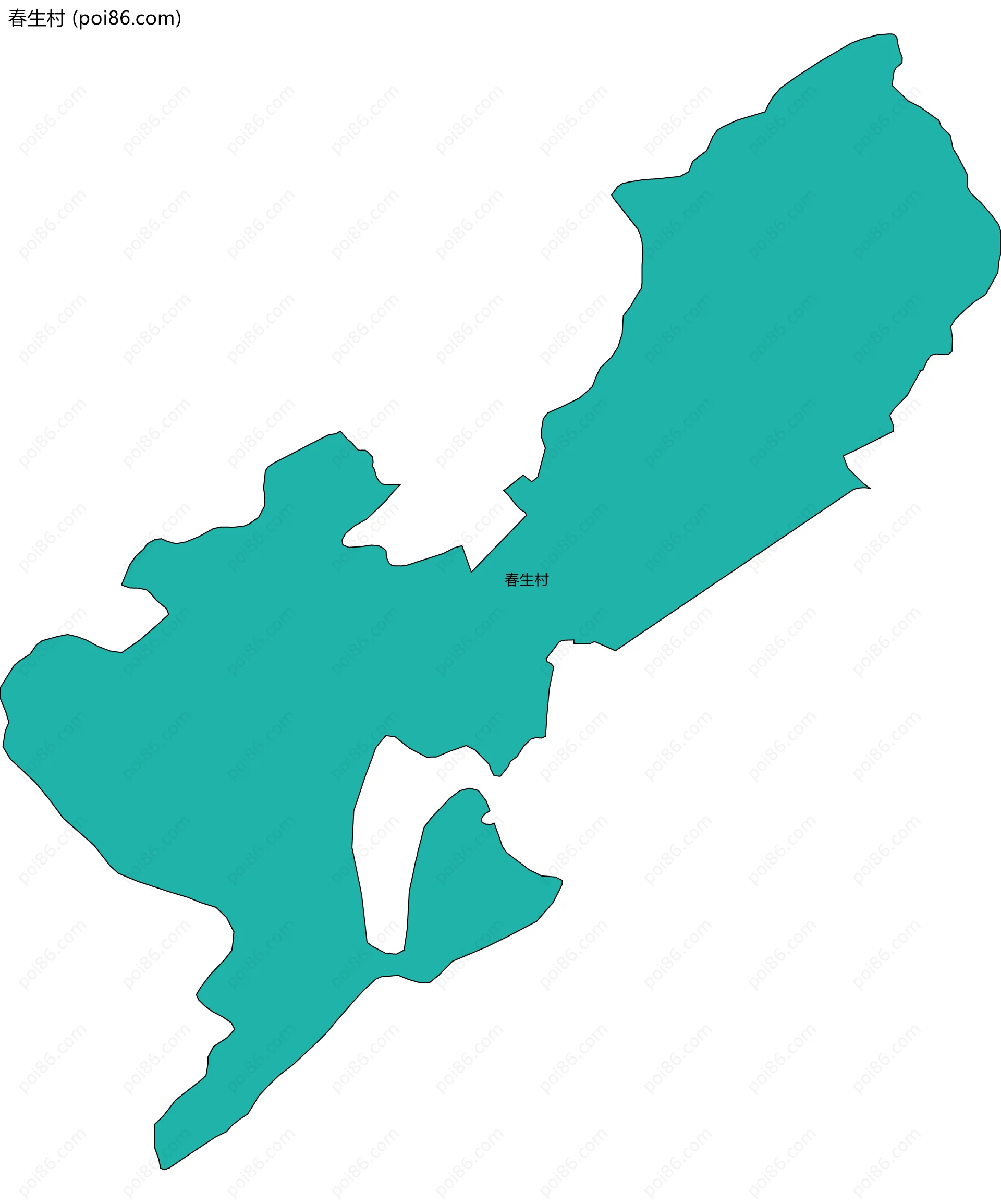春生村边界地图