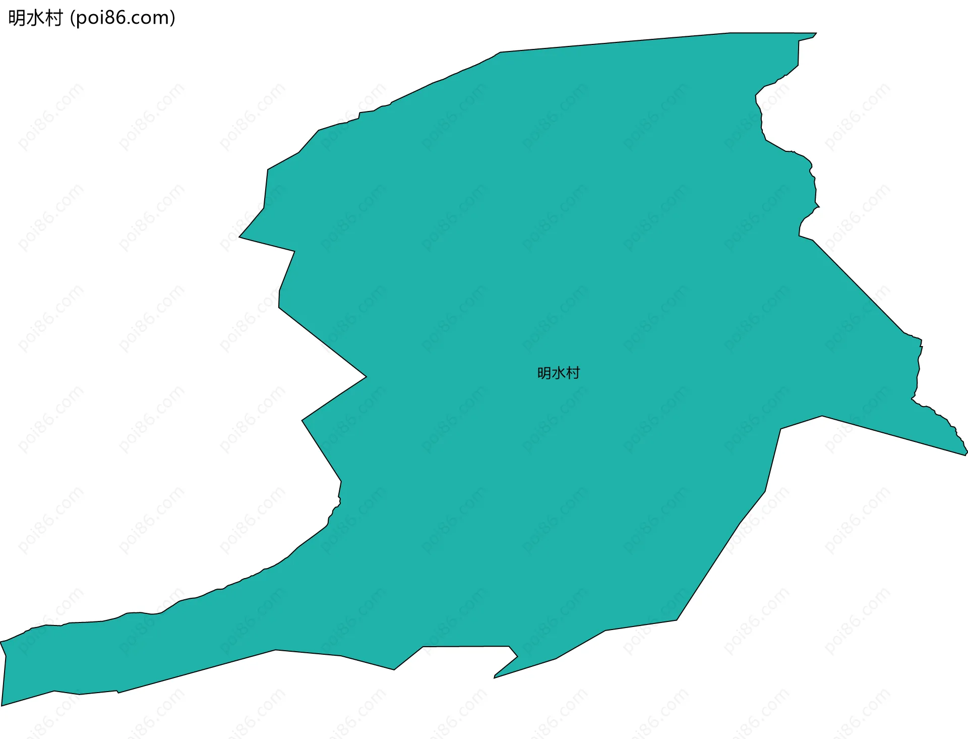明水村边界地图