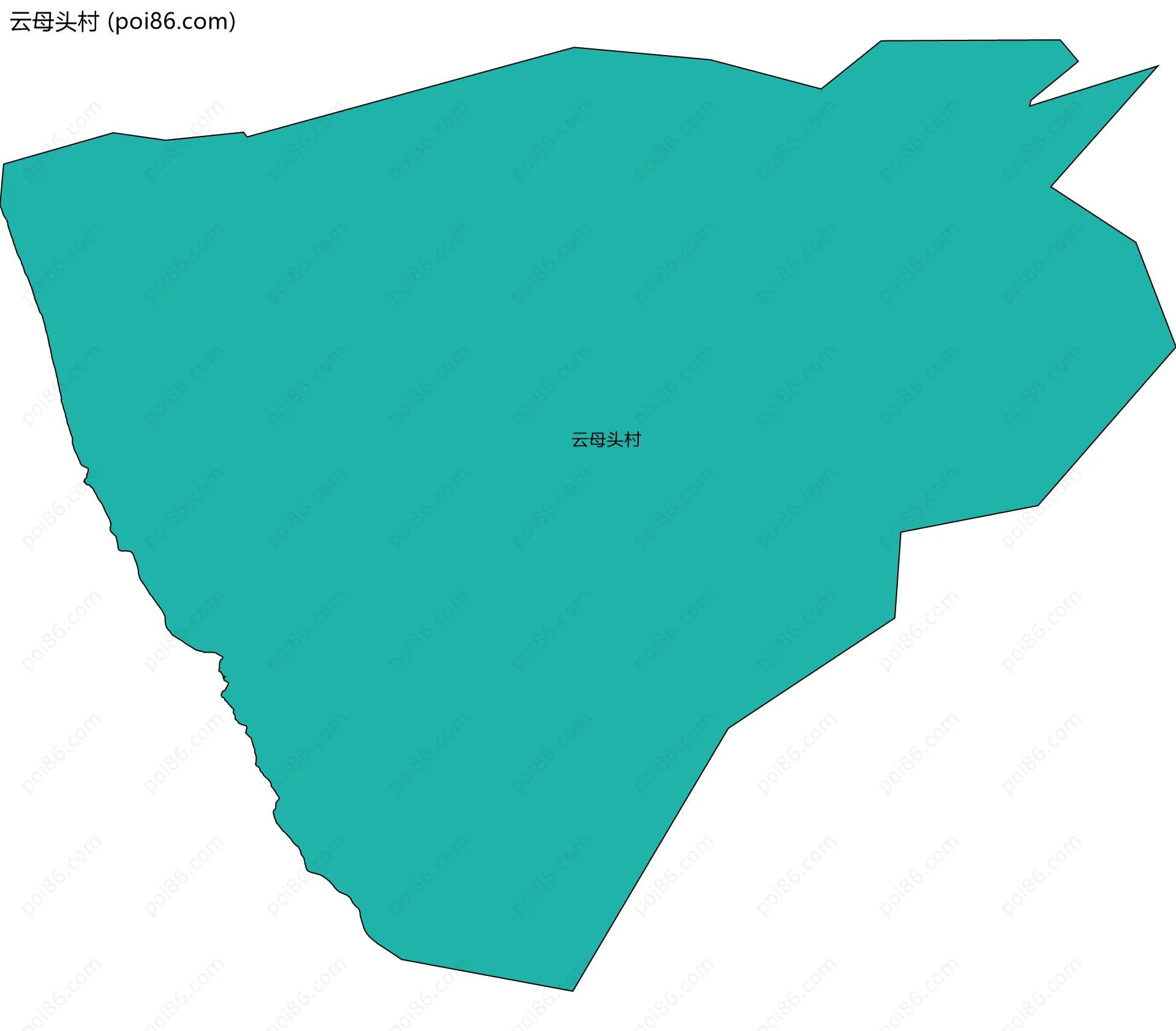 云母头村边界地图