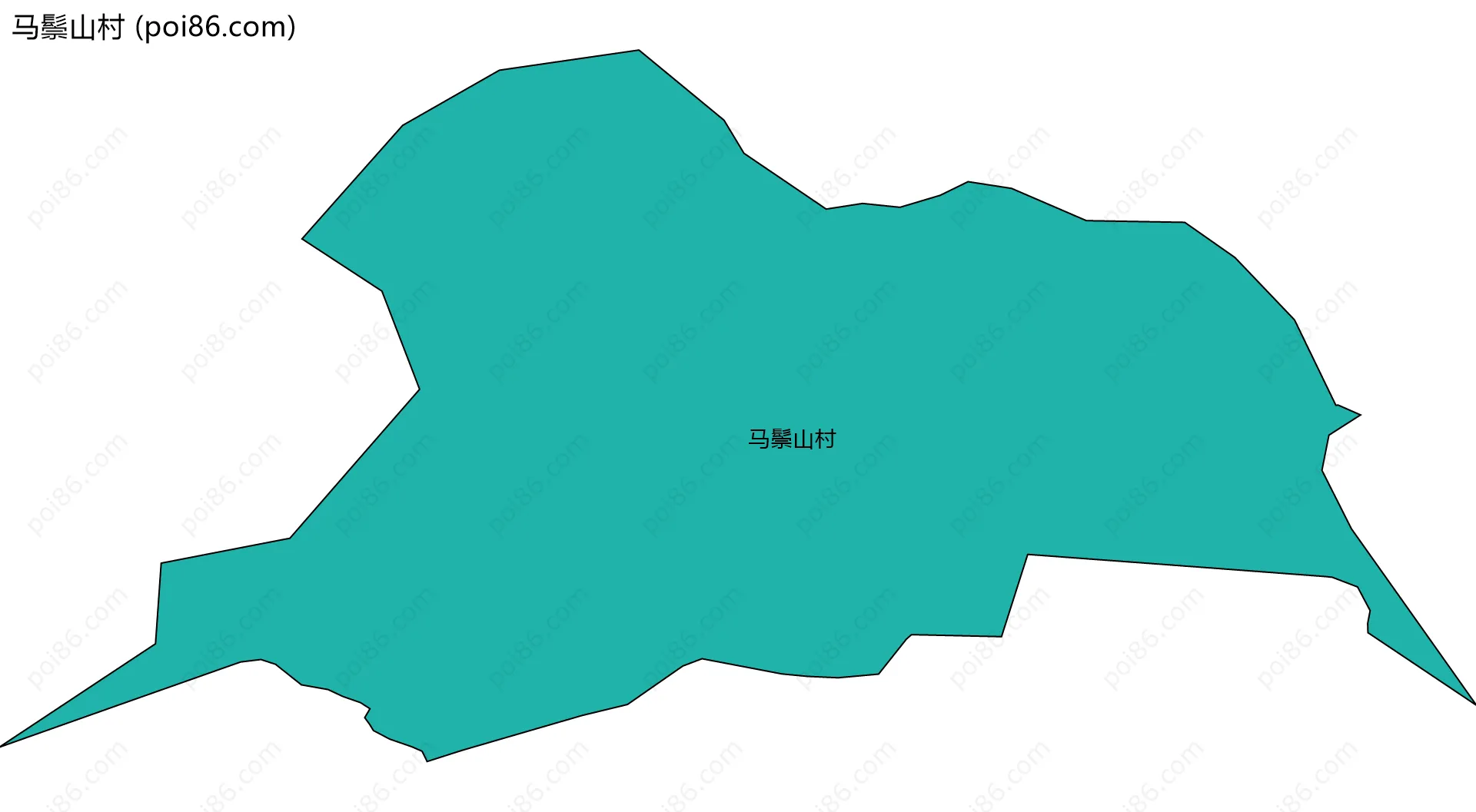 马鬃山村边界地图