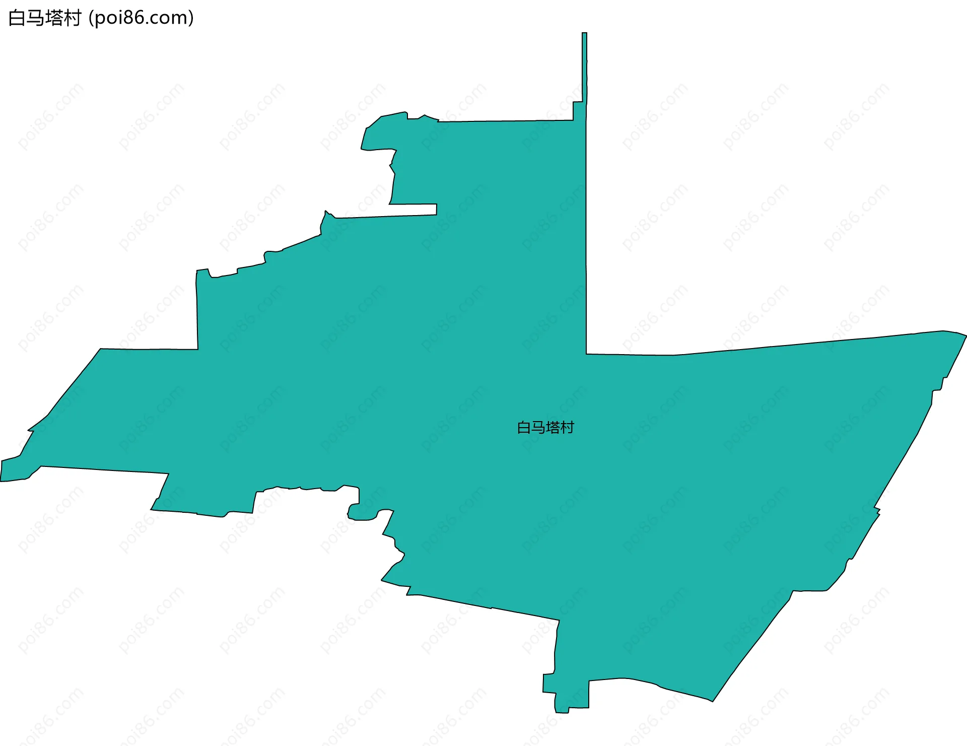白马塔村边界地图
