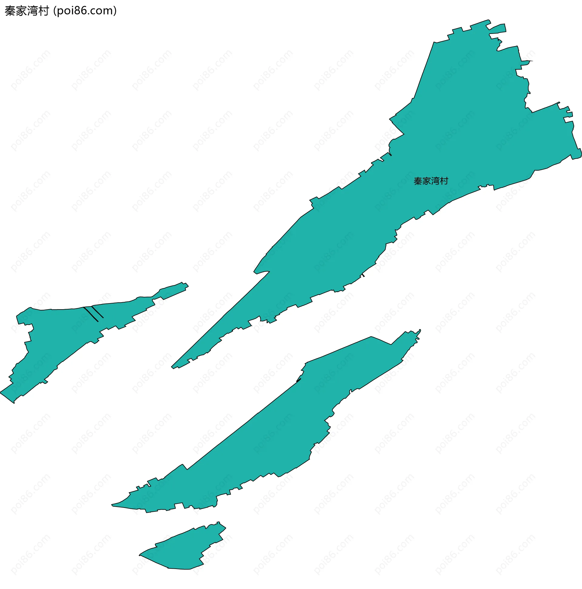 秦家湾村边界地图