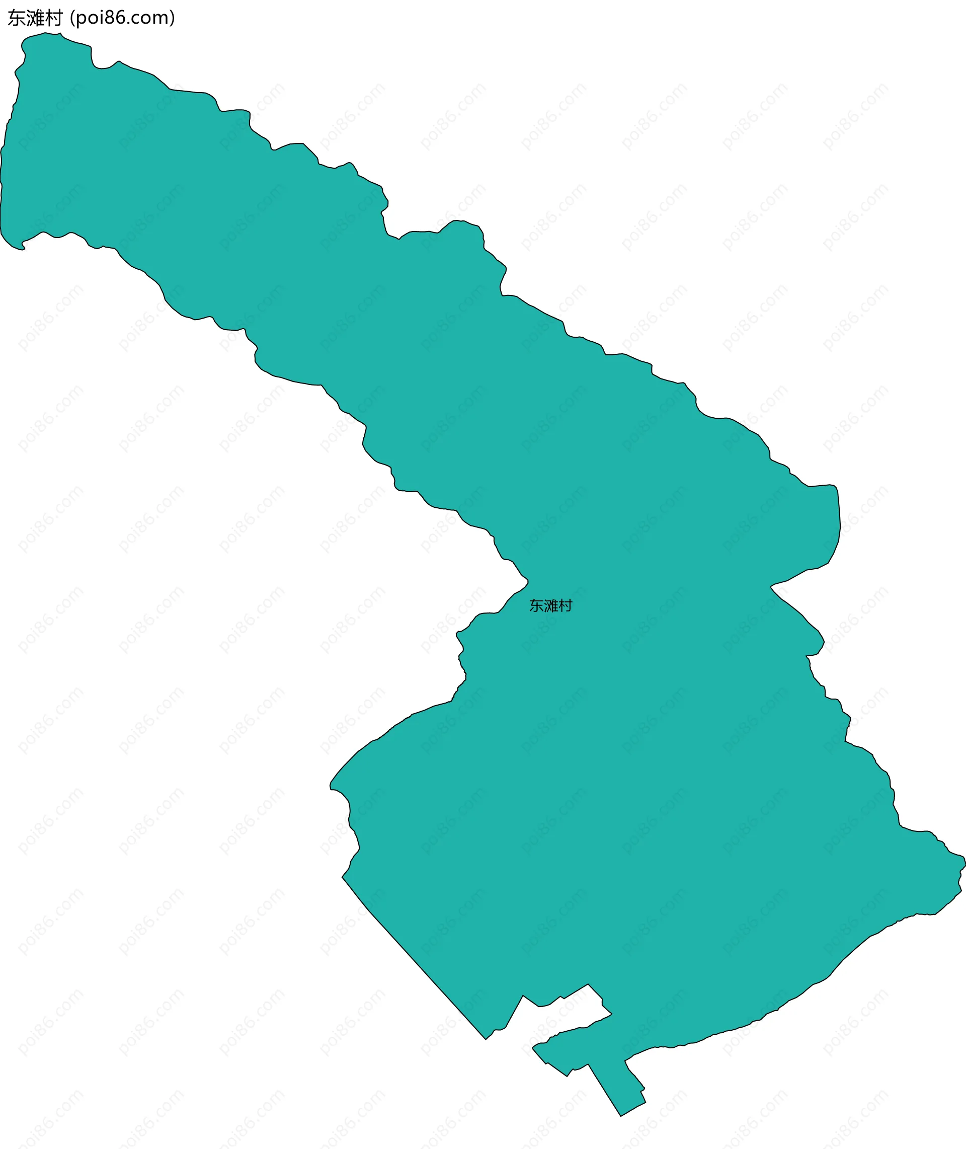 东滩村边界地图