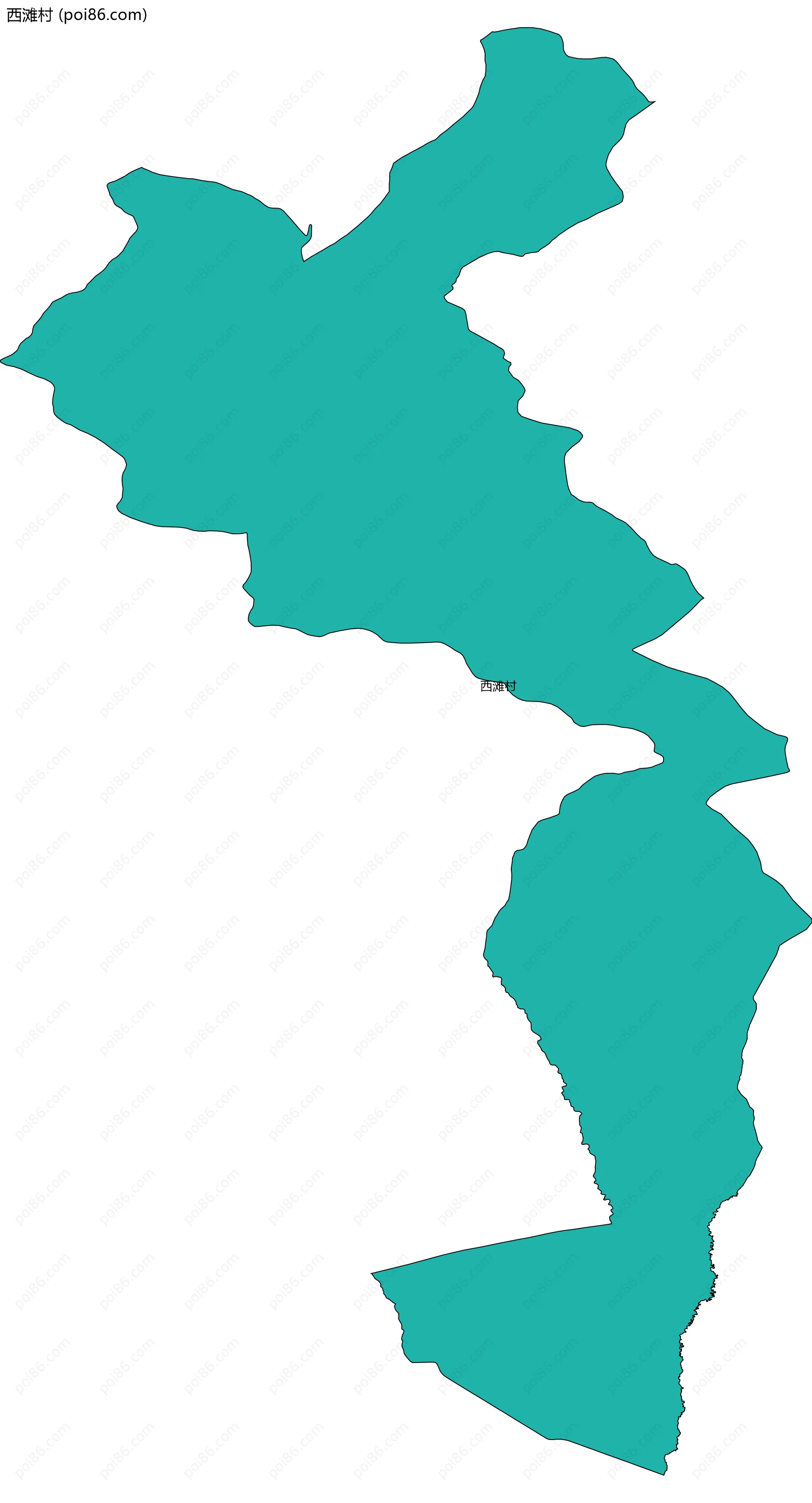 西滩村边界地图