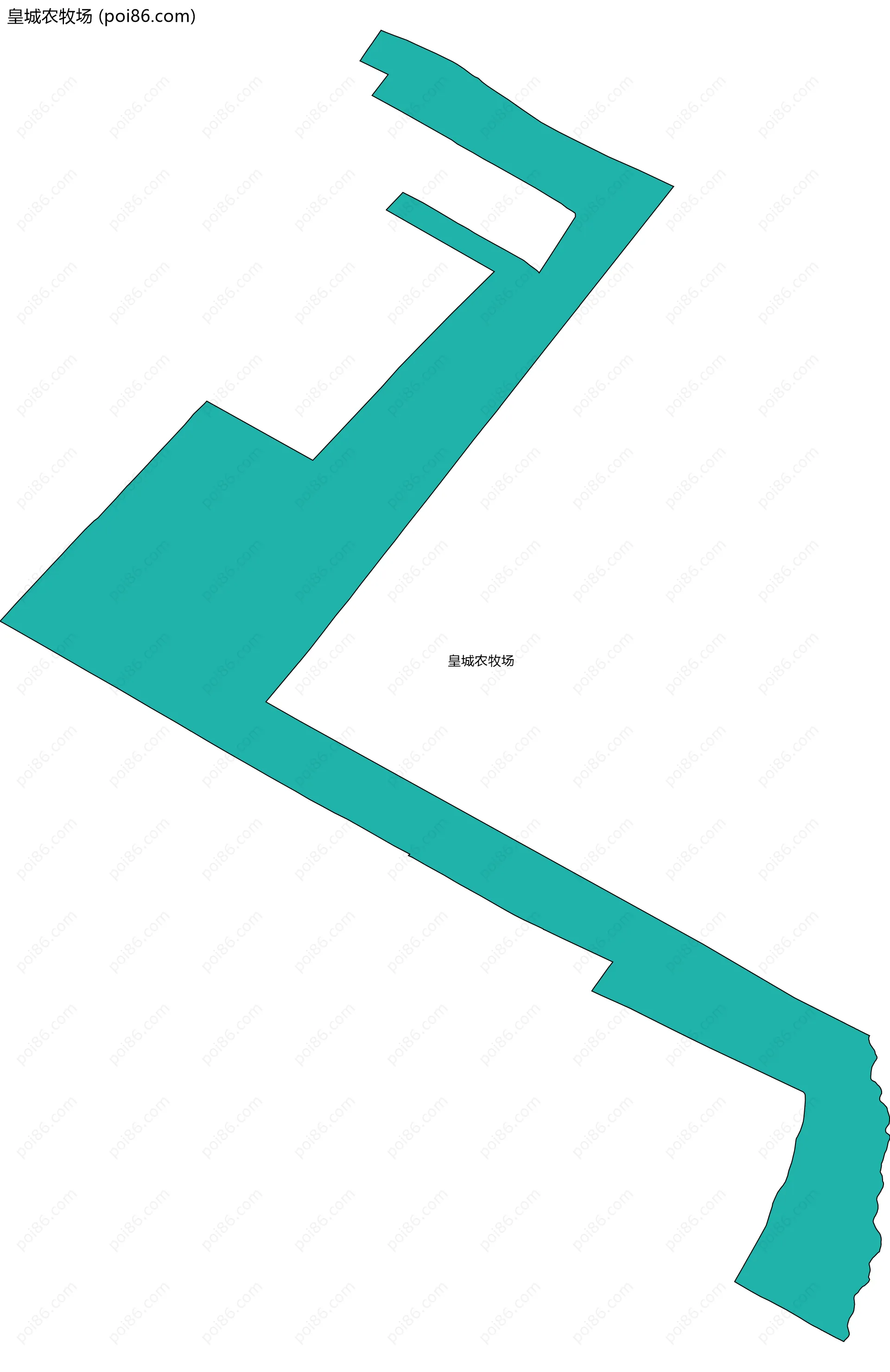 皇城农牧场边界地图