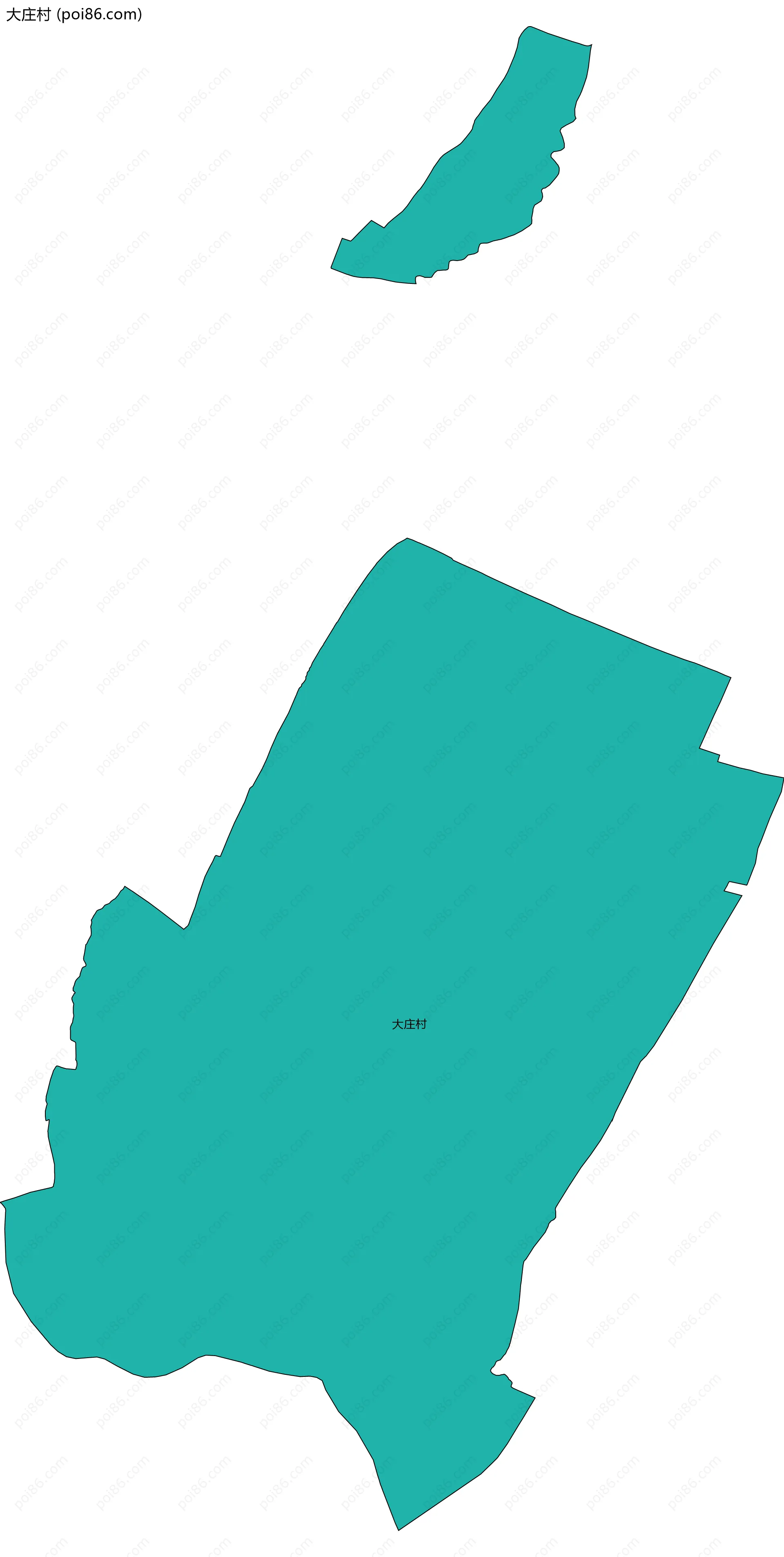 大庄村边界地图